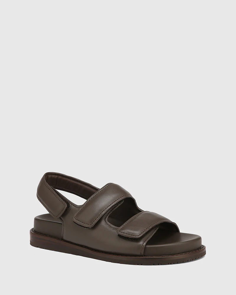 Alexsandra Espresso Leather Sandal - Image 2