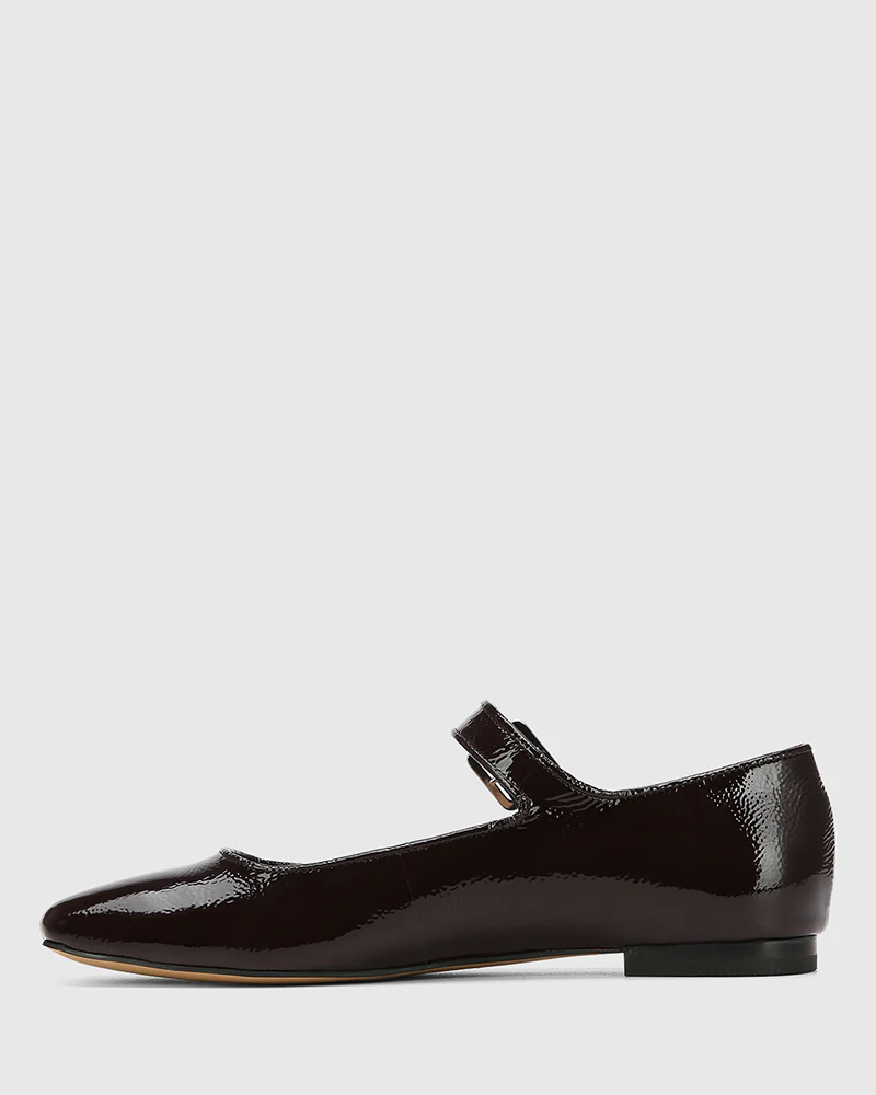 Alise Raisin Crinkle Patent Leather Mary Jane Flat - Image 6