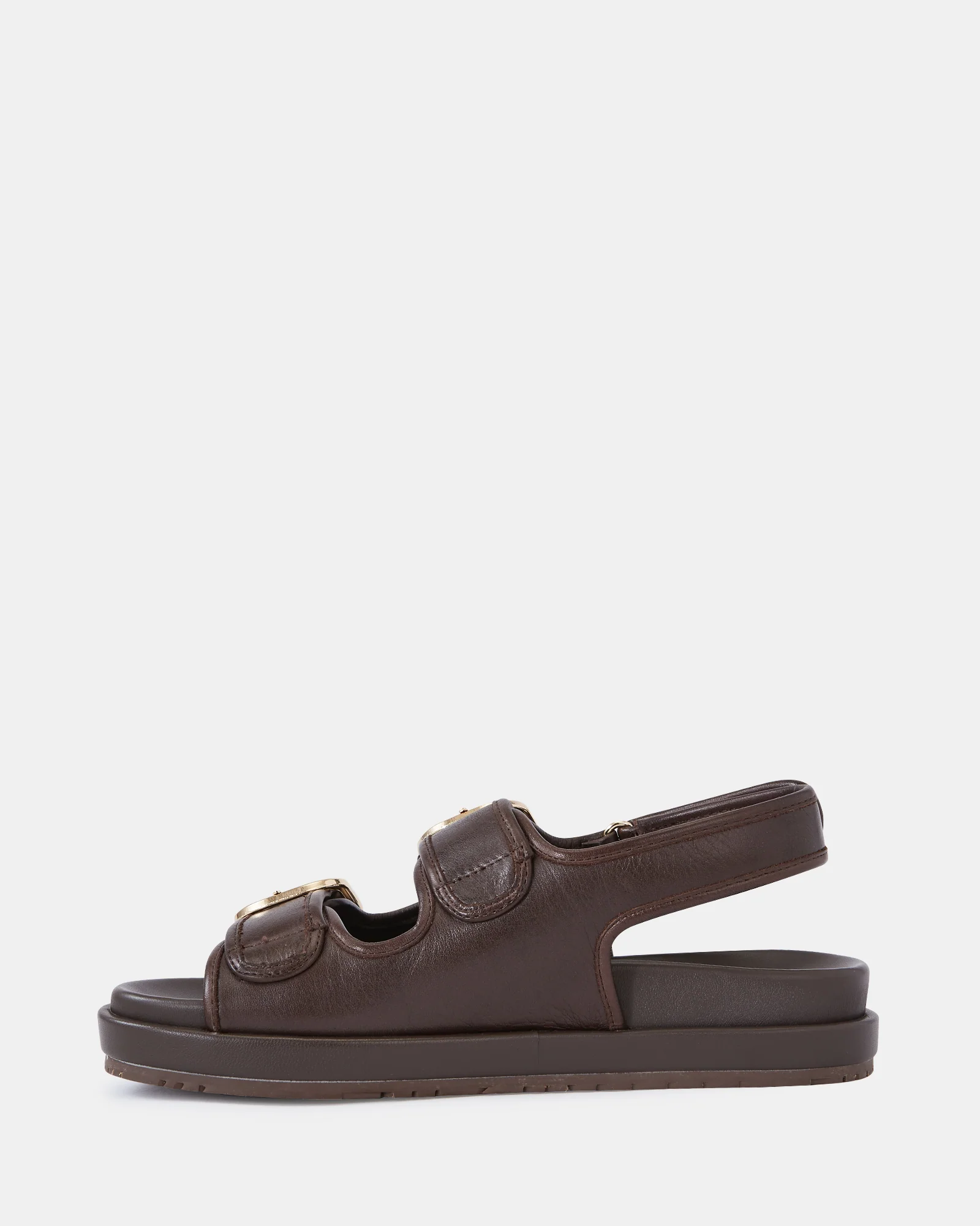 Atticus Ebony Pebble Leather Flatform - Image 6