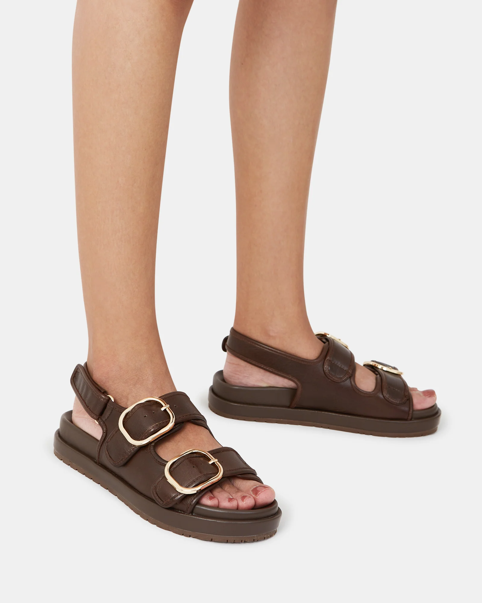 Atticus Ebony Pebble Leather Flatform - Image 7