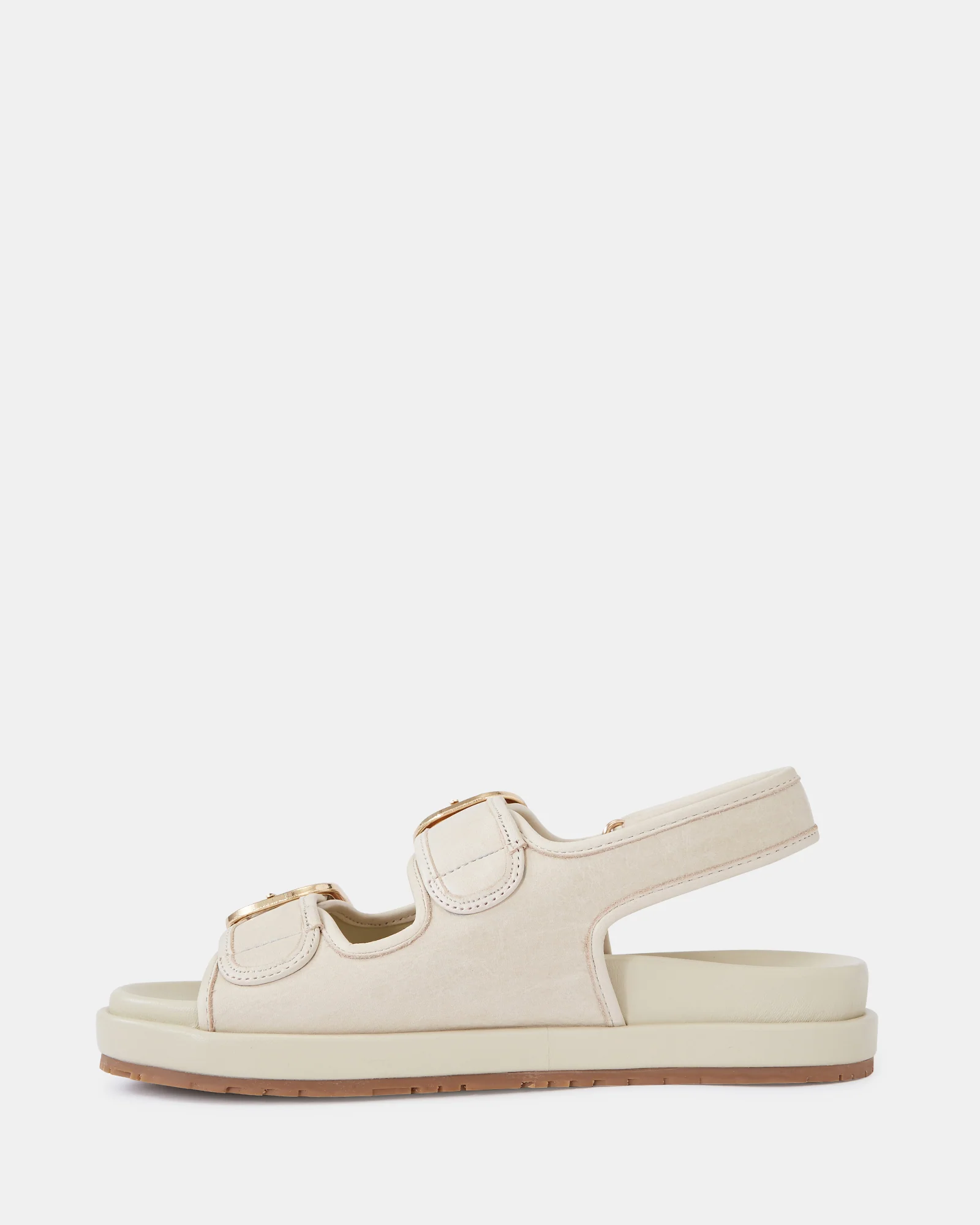Atticus Vintage Ivory Pebble Leather Flatform - Image 6