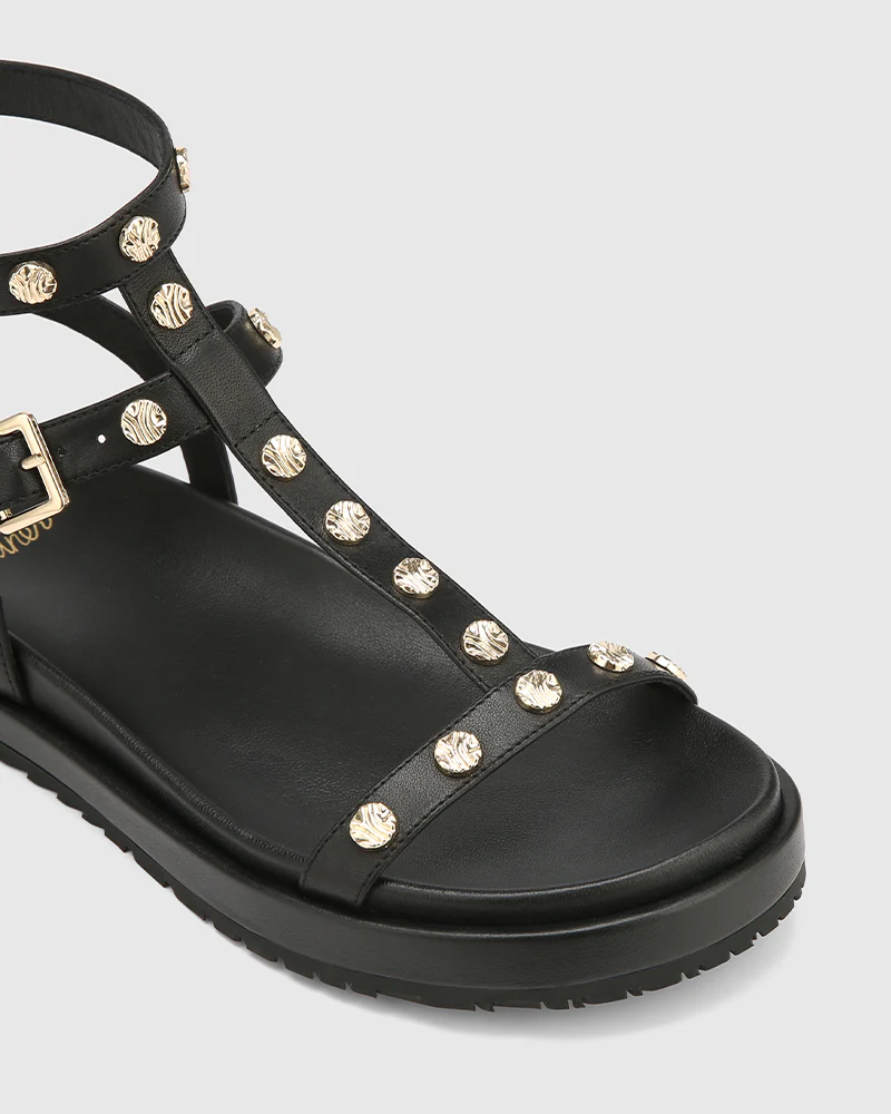 Bahir Black Leather Sandal - Image 3