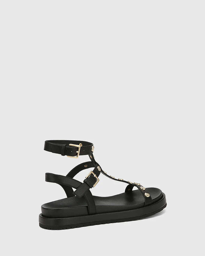 Bahir Black Leather Sandal - Image 4