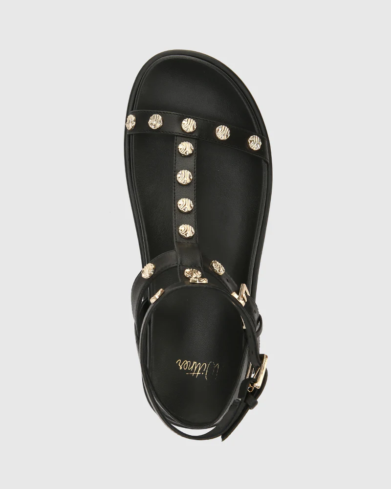 Bahir Black Leather Sandal - Image 5