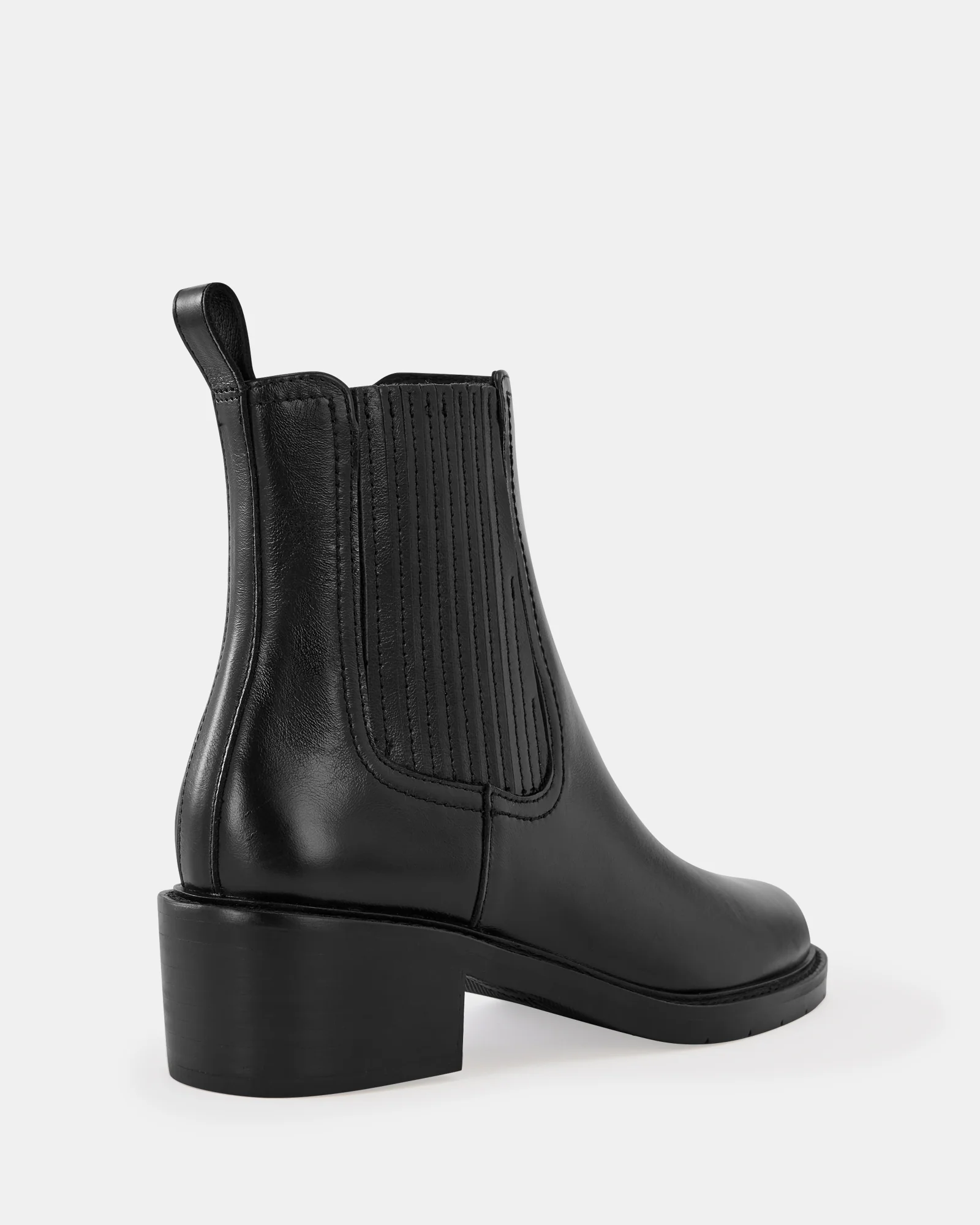 Baylee Black Leather Ankle Boot - Image 4