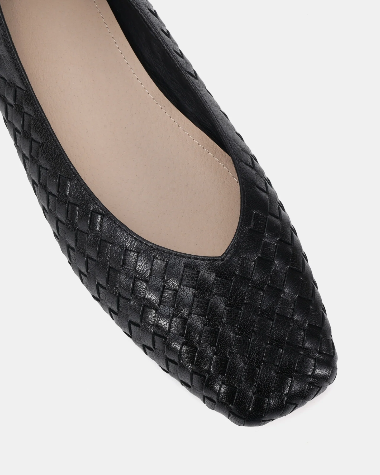 Berty Black Leather Ballet Flat - Image 3