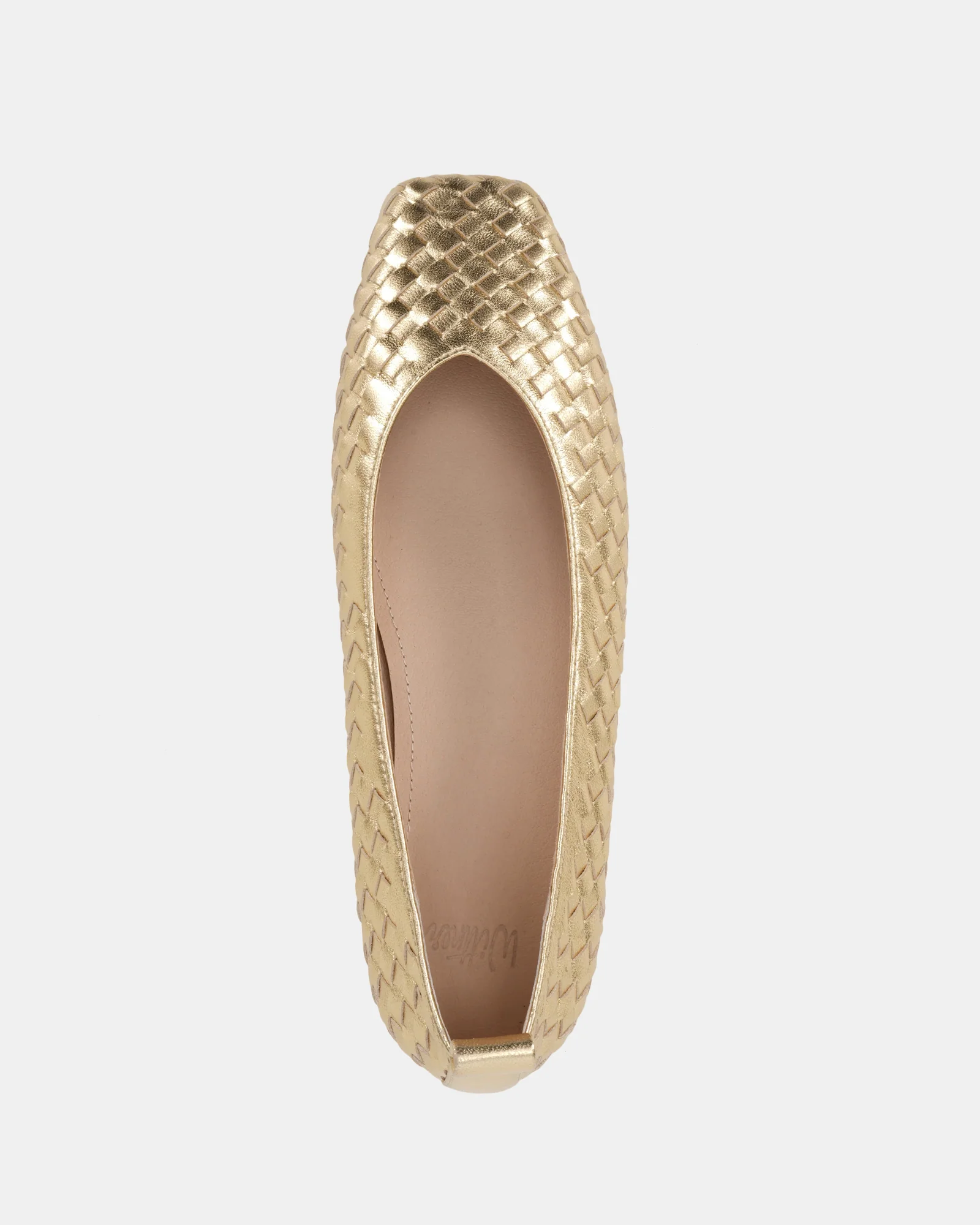 Berty Gold Pebble Leather Ballet Flat - Image 5