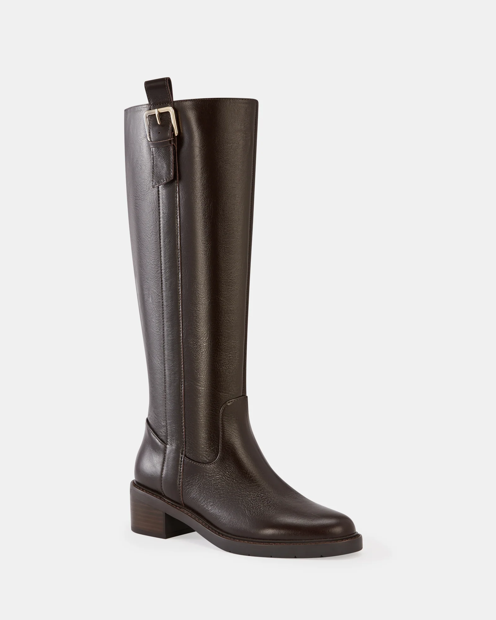 Bobby Dark Brown Leather Knee High Boot - Image 2