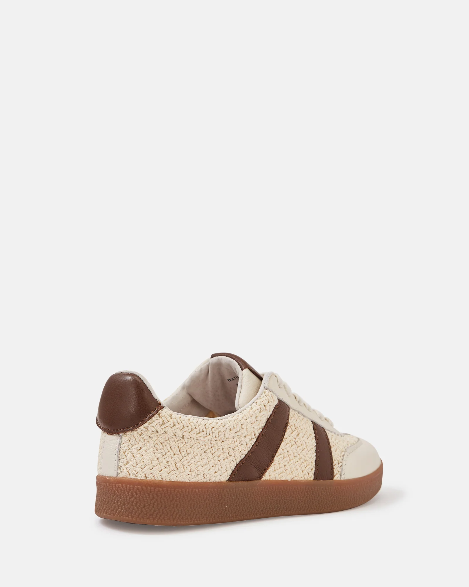 Boston Vintage Ivory Textile and Suede Leather Sneaker - Image 4