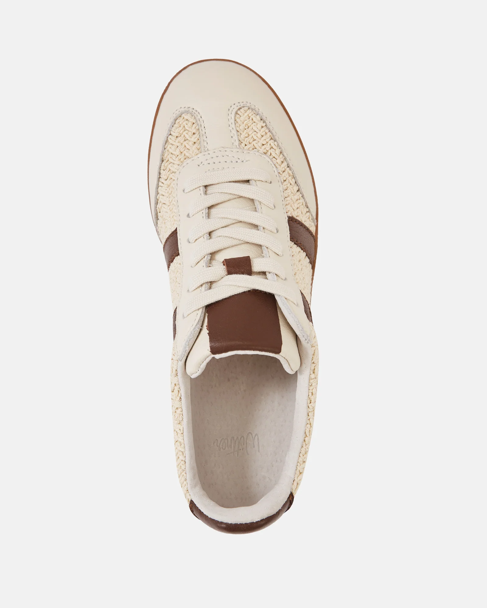Boston Vintage Ivory Textile and Suede Leather Sneaker - Image 5