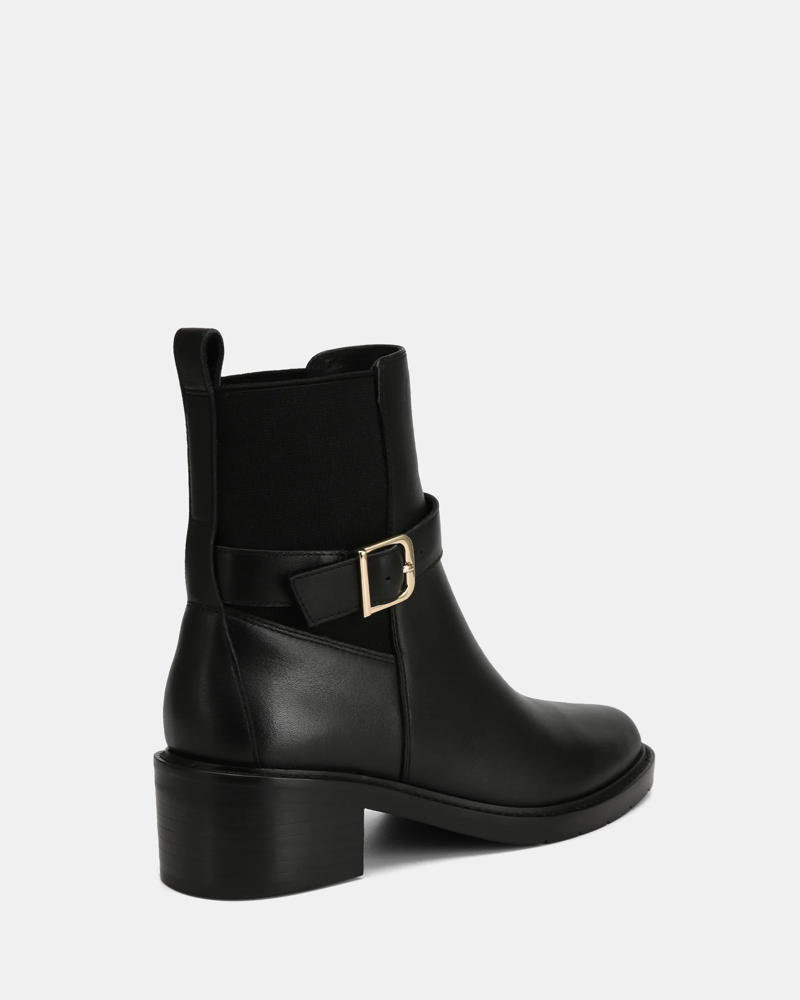 Brandy Black Leather Ankle Boot - Image 4