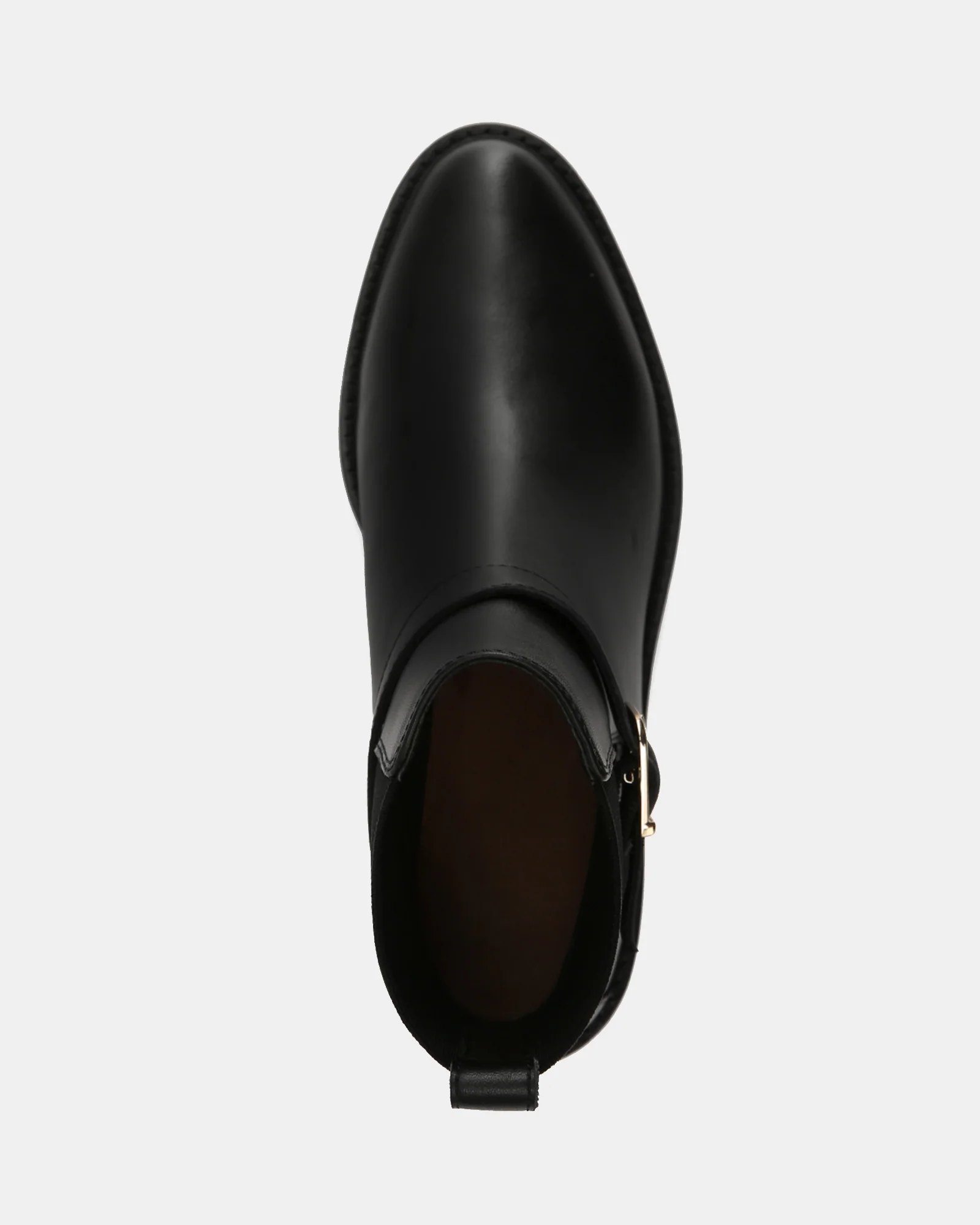 Brandy Black Leather Ankle Boot - Image 5