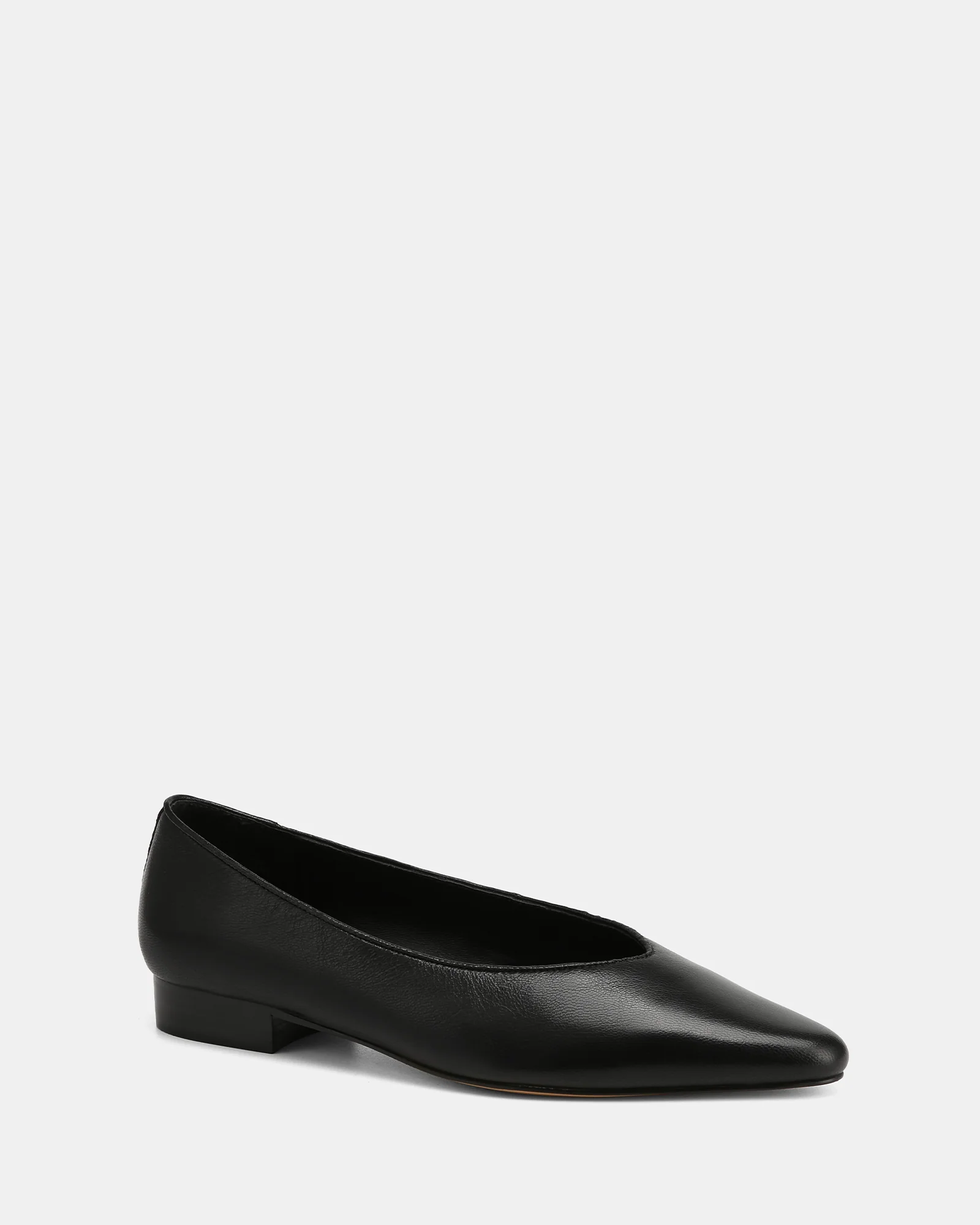 Calio Black Leather Ballet Flat - Image 2