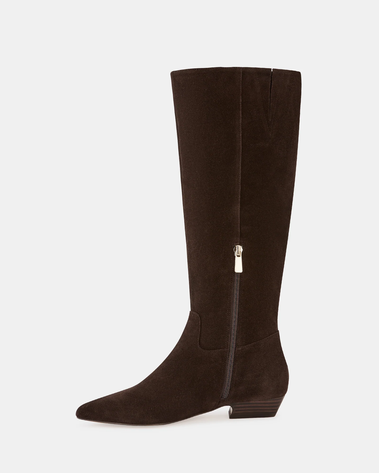 Carys Espresso Suede Leather Knee High Boot - Image 6