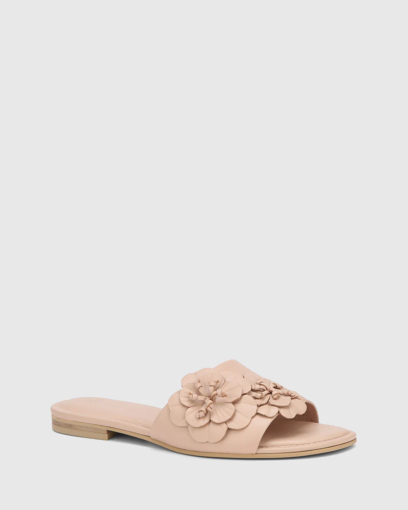 Coco Ballet Pink Leather Slide - Image 2