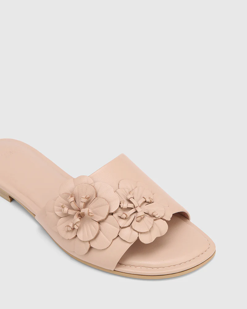 Coco Ballet Pink Leather Slide - Image 3