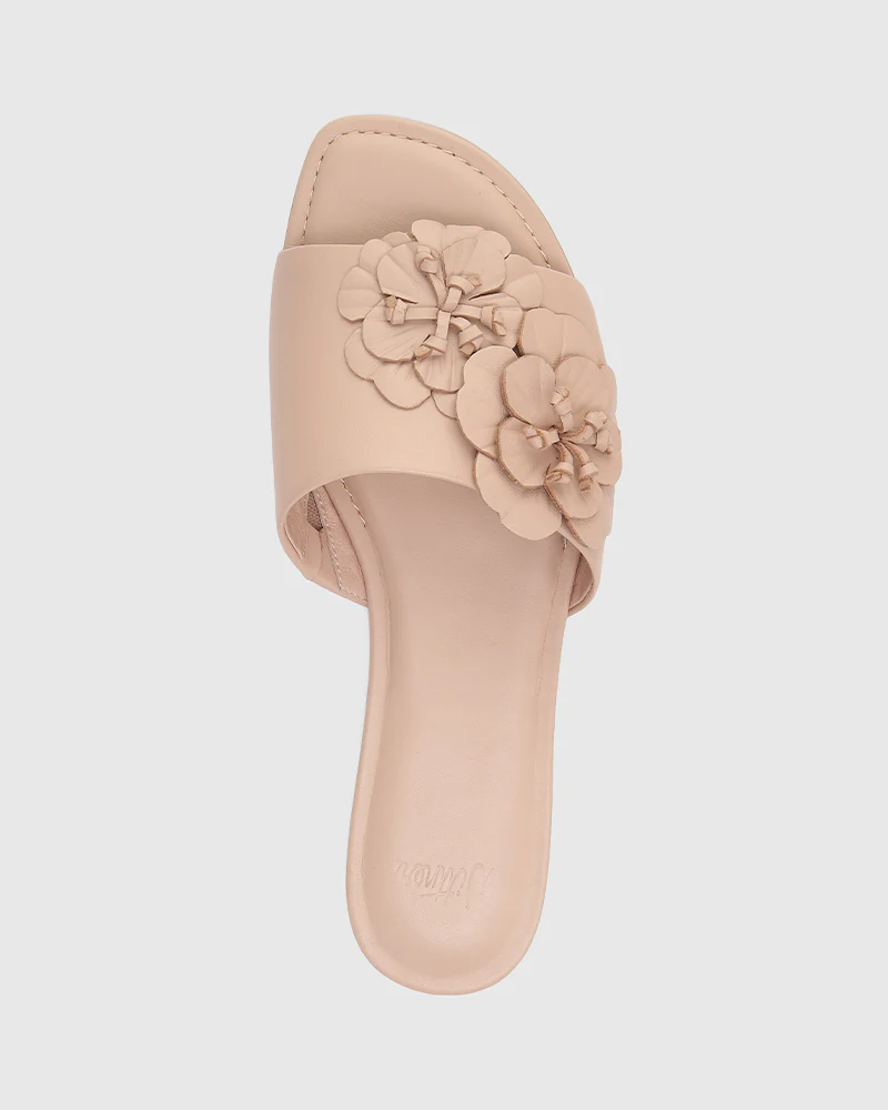 Coco Ballet Pink Leather Slide - Image 5