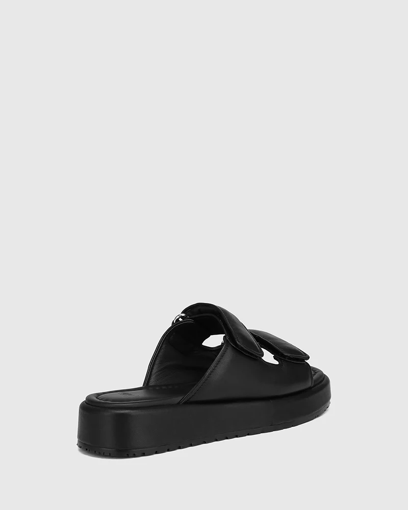 Codi Black Leather Flatform - Image 4