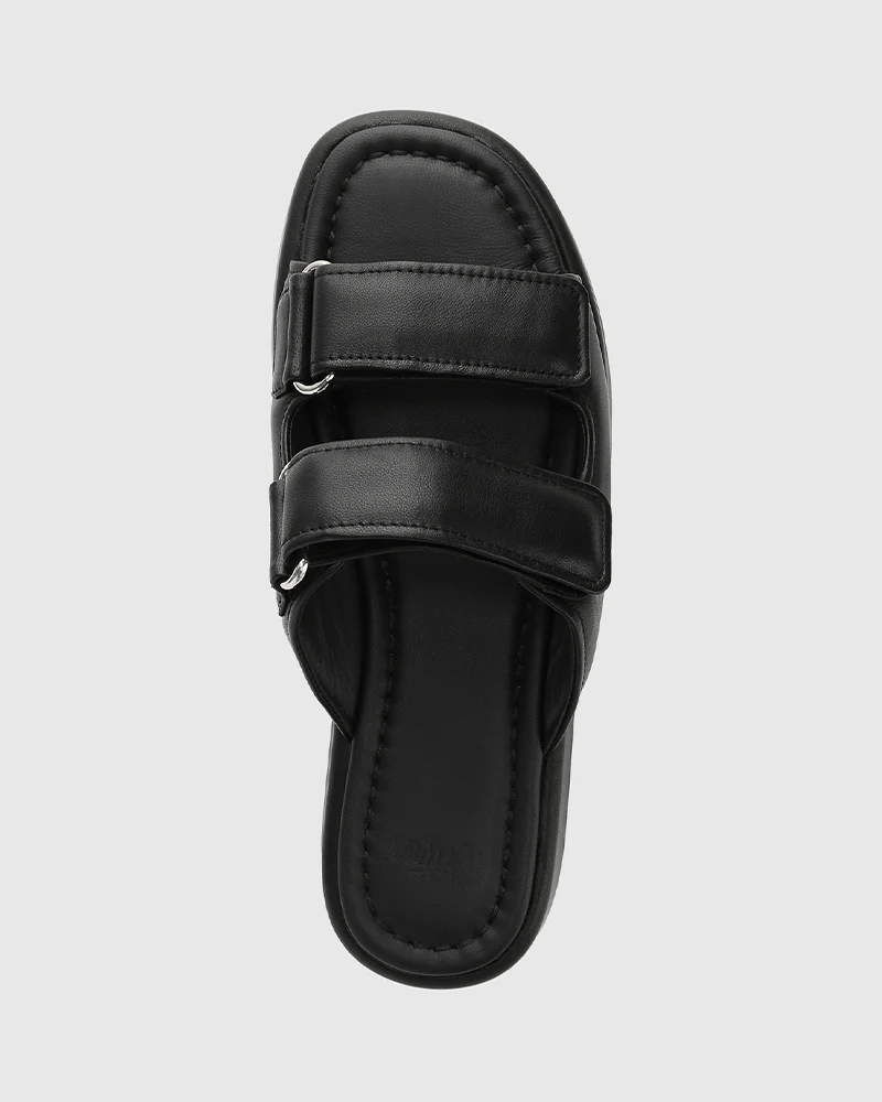 Codi Black Leather Flatform - Image 5