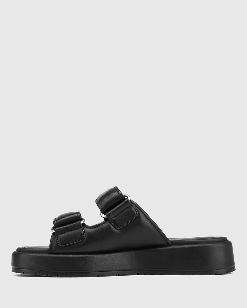 Codi Black Leather Flatform - Image 6