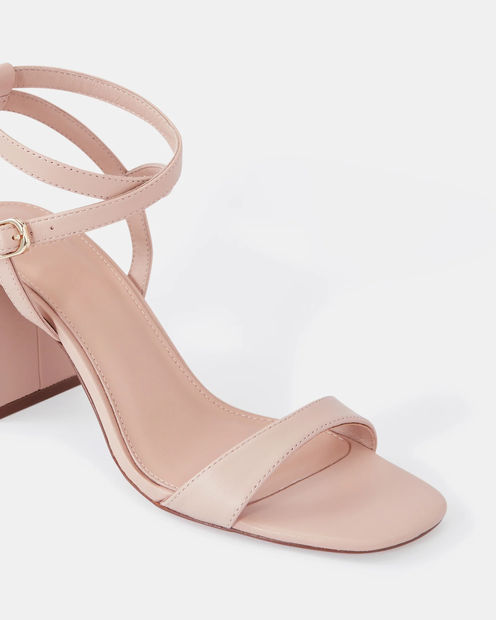 Colette Bisque Leather Block Heel - Image 3