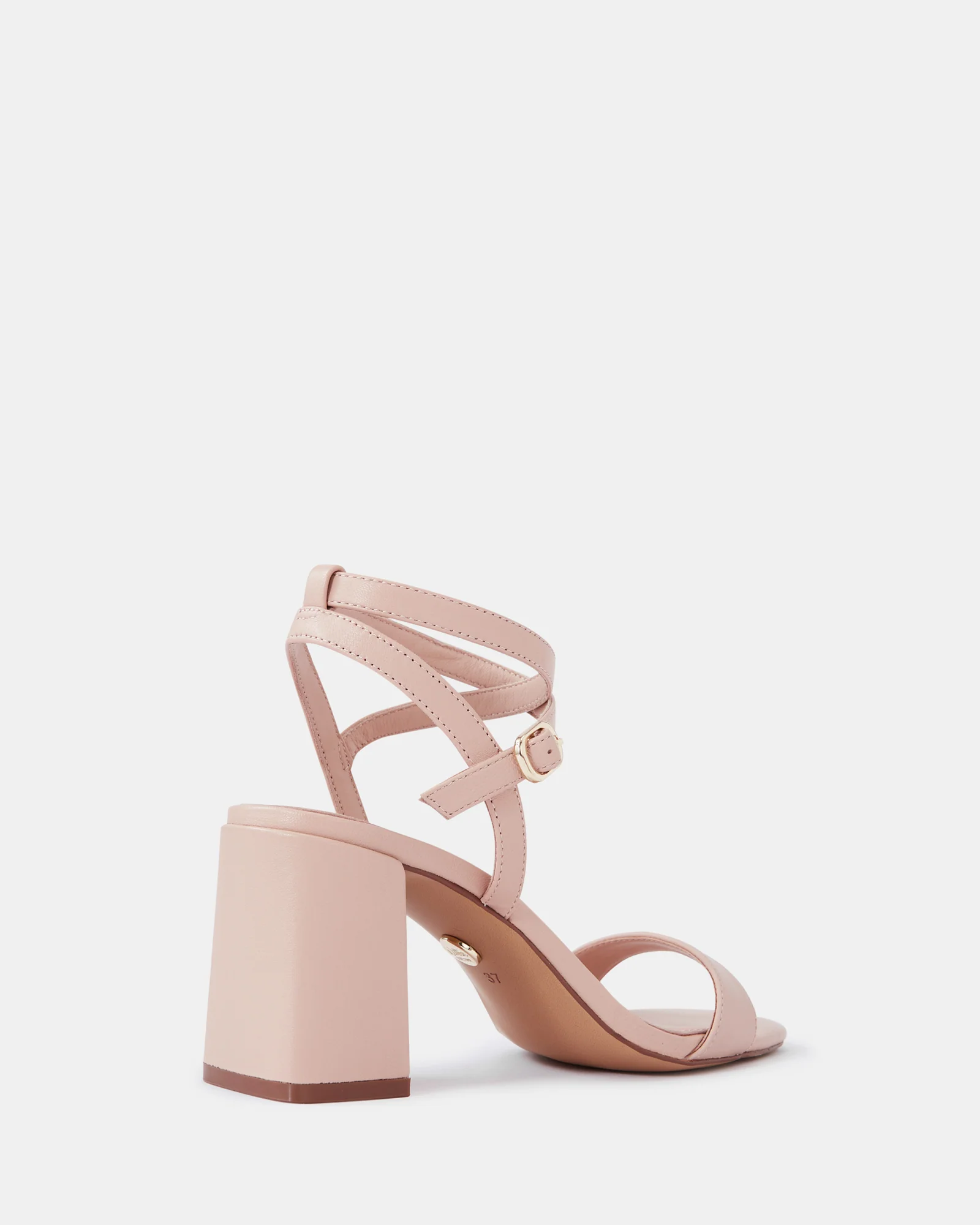 Colette Bisque Leather Block Heel - Image 4