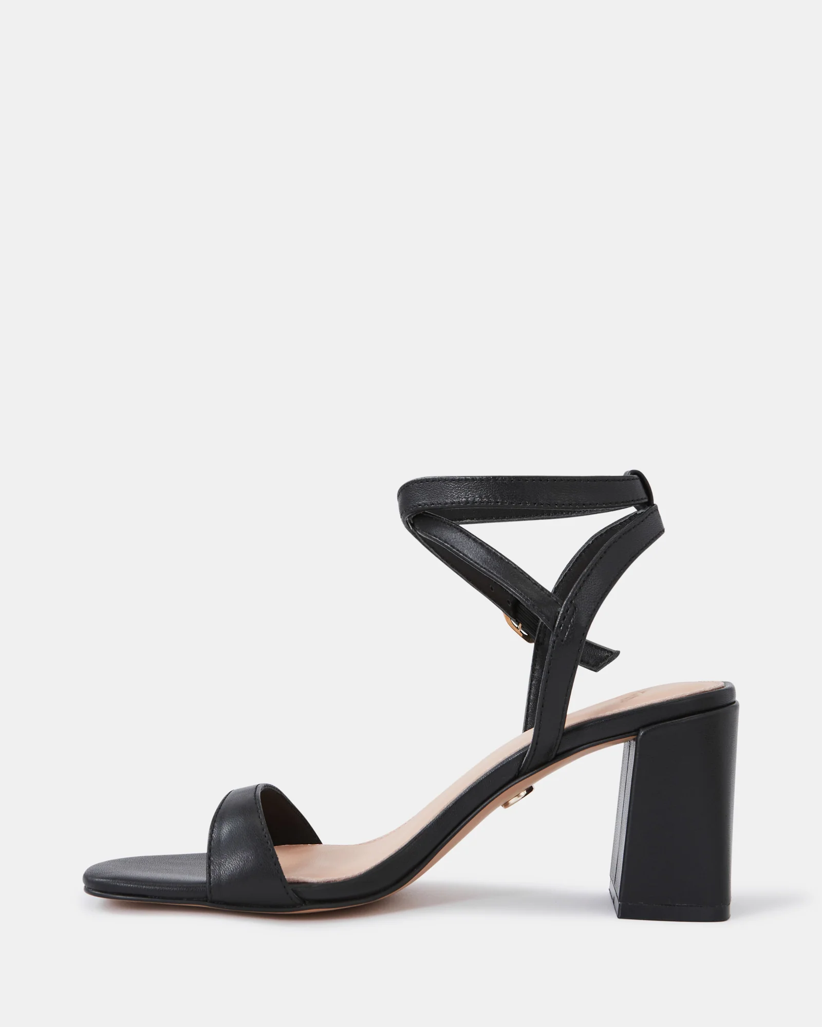 Colette Black Leather Block Heel - Image 6