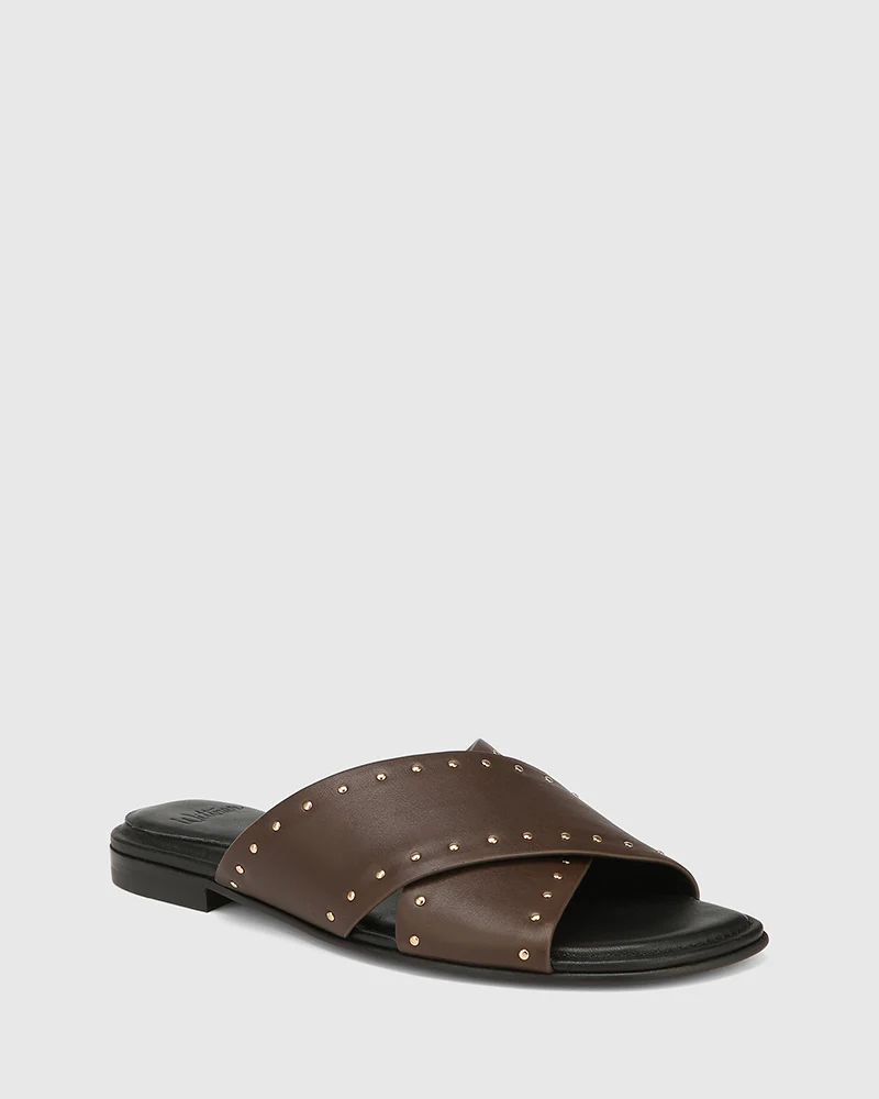 Connie Espresso Leather Slide - Image 2