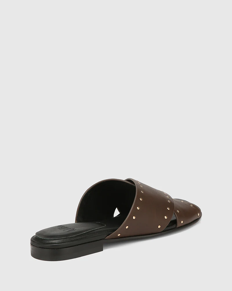 Connie Espresso Leather Slide - Image 4