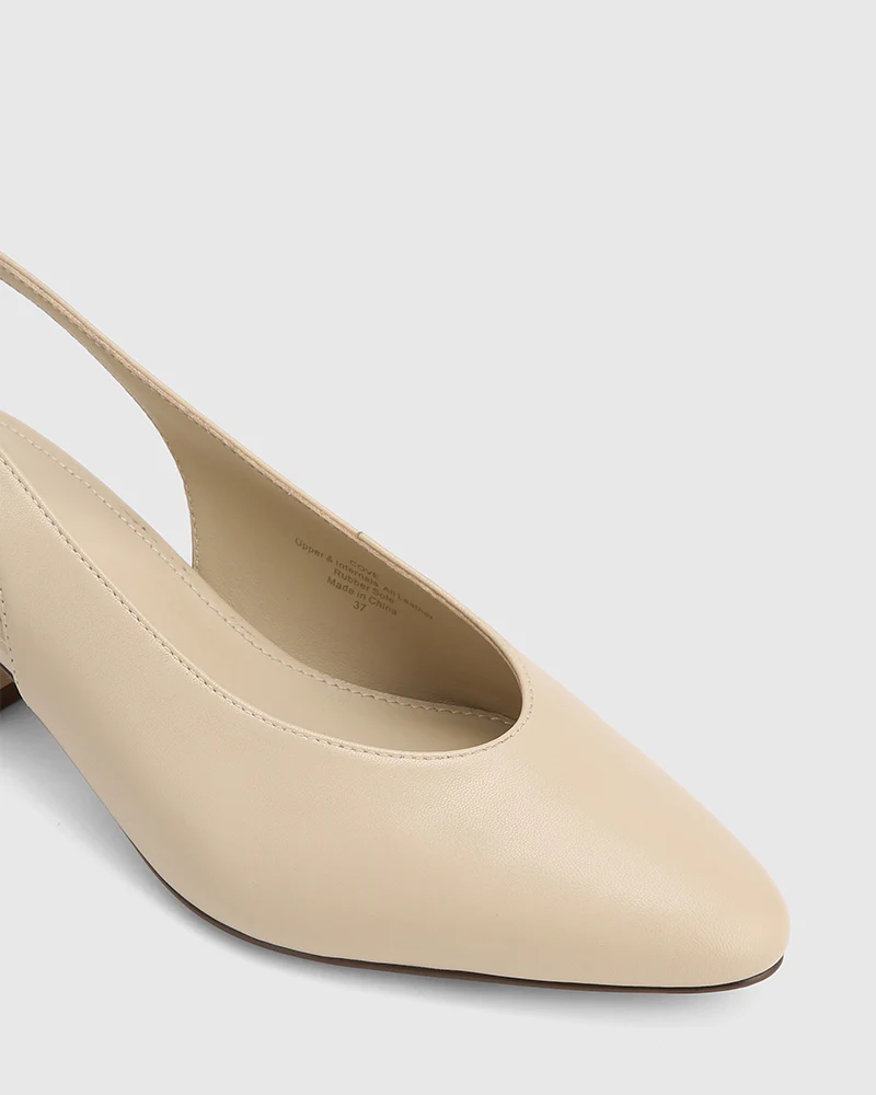 Cove Biscotti Leather Slingback - Image 3