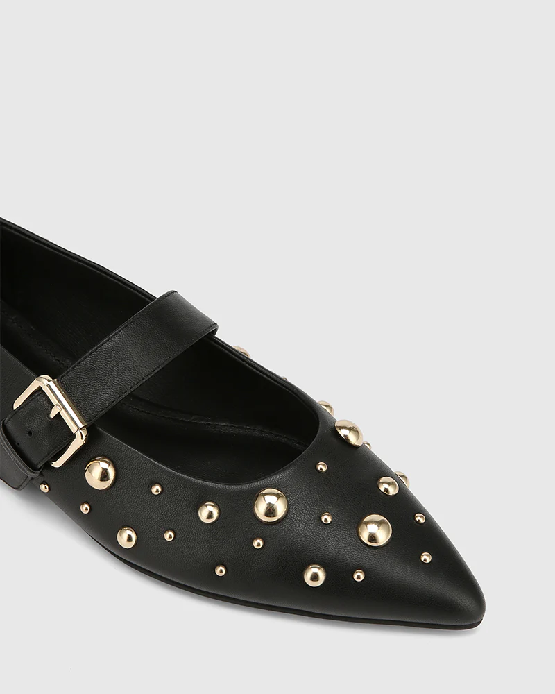 Dacie Black Leather Mary Jane - Image 3