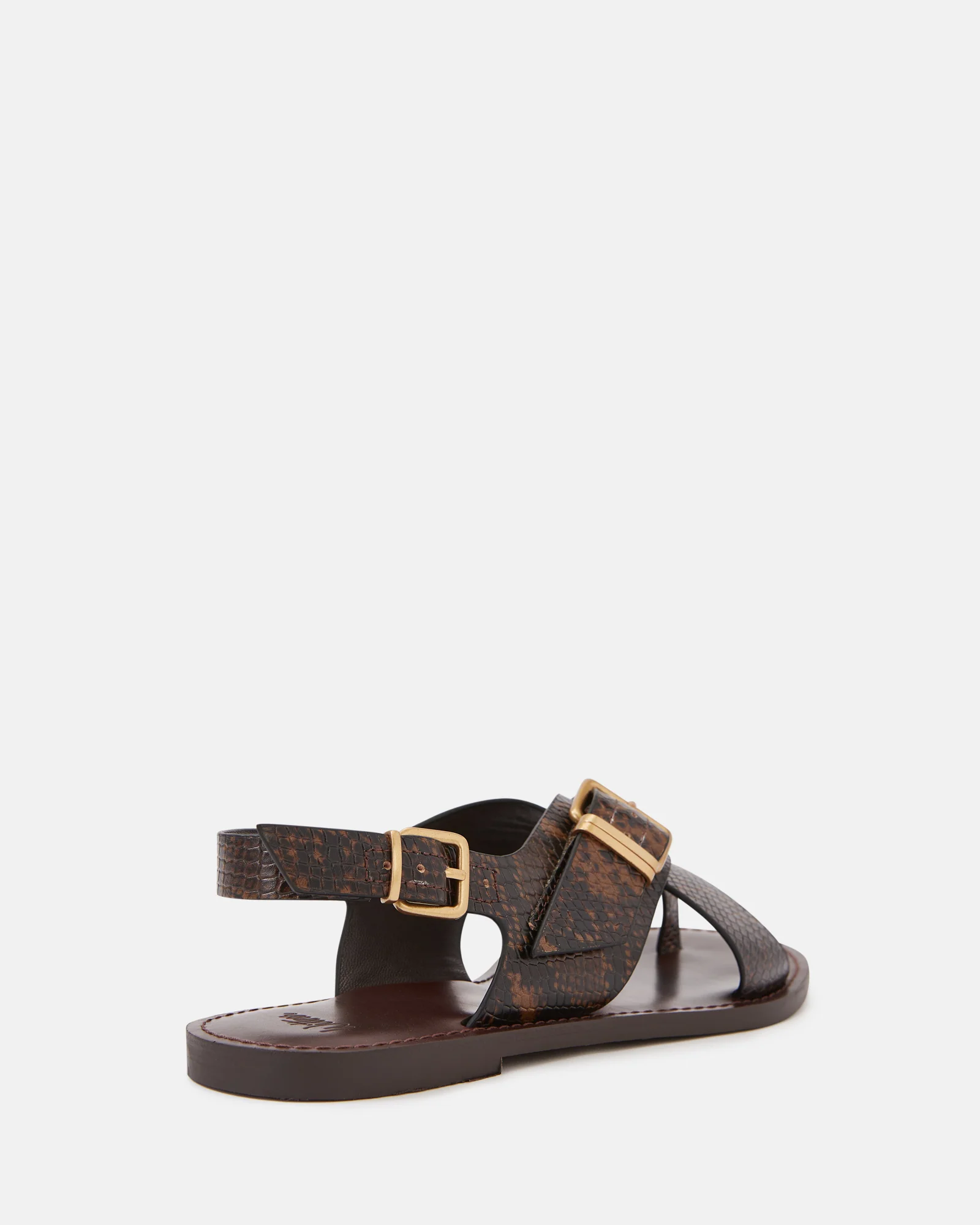 Danna Snake Emboss Leather Sandal - Image 4