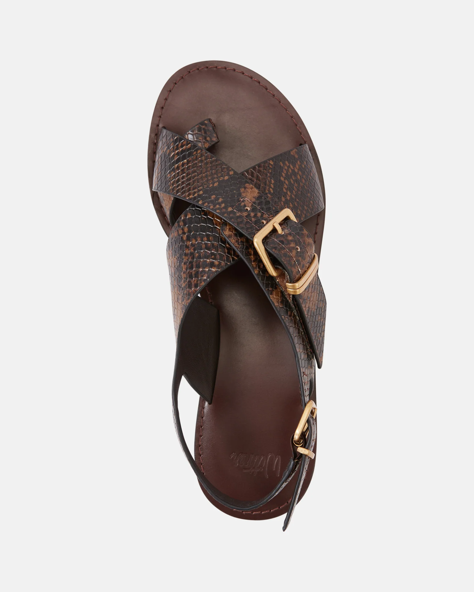 Danna Snake Emboss Leather Sandal - Image 5