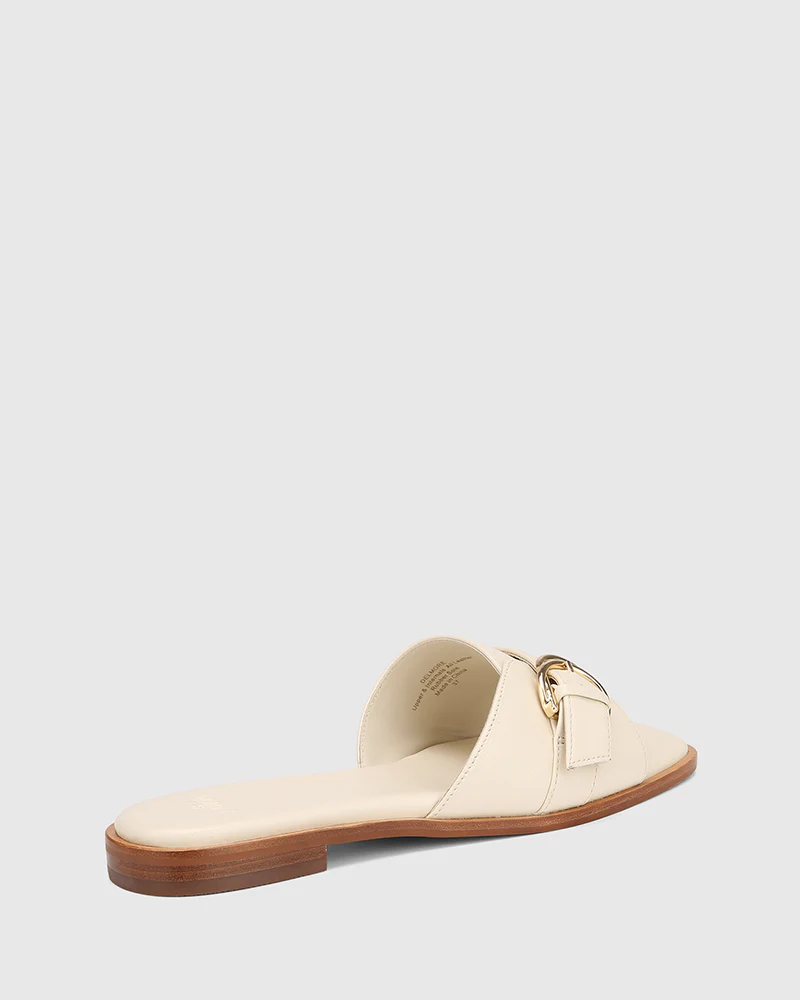 Delmore Vintage Ivory Leather Slide - Image 4