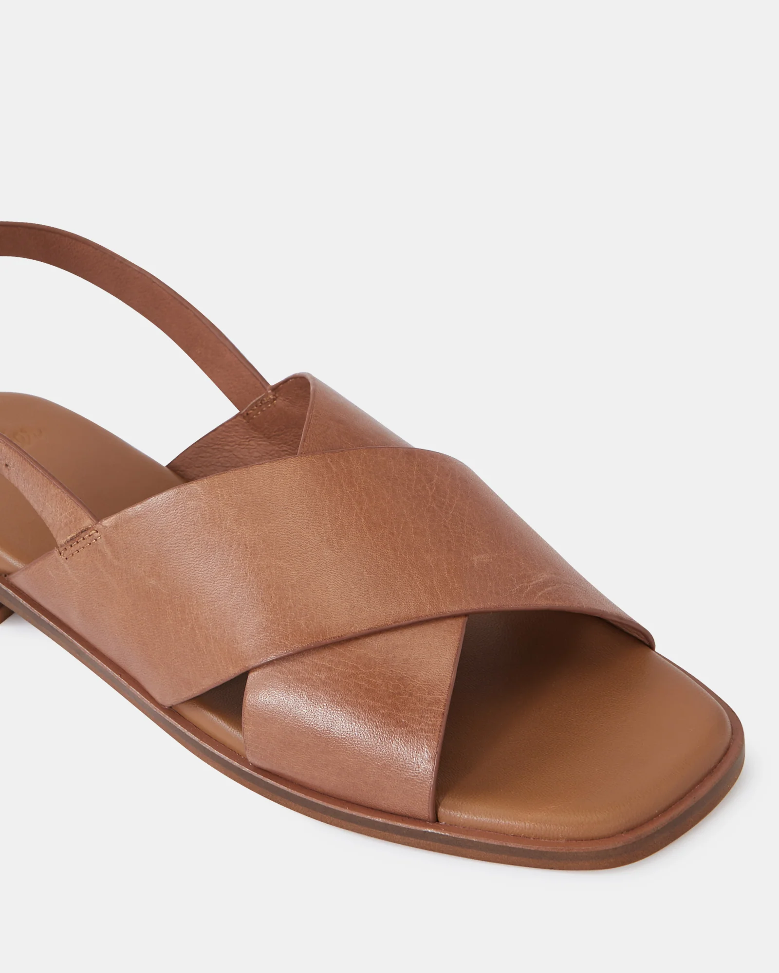 Deon Dark Cognac Leather Sandal - Image 3