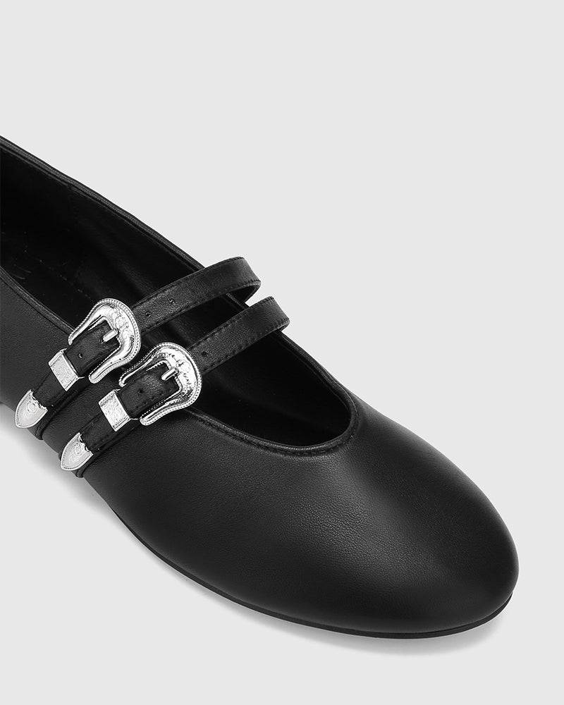 Divon Black Leather Mary Jane - Image 3