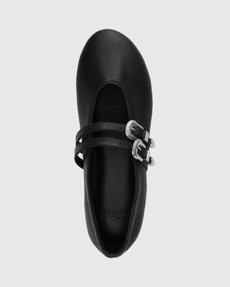 Divon Black Leather Mary Jane - Image 5