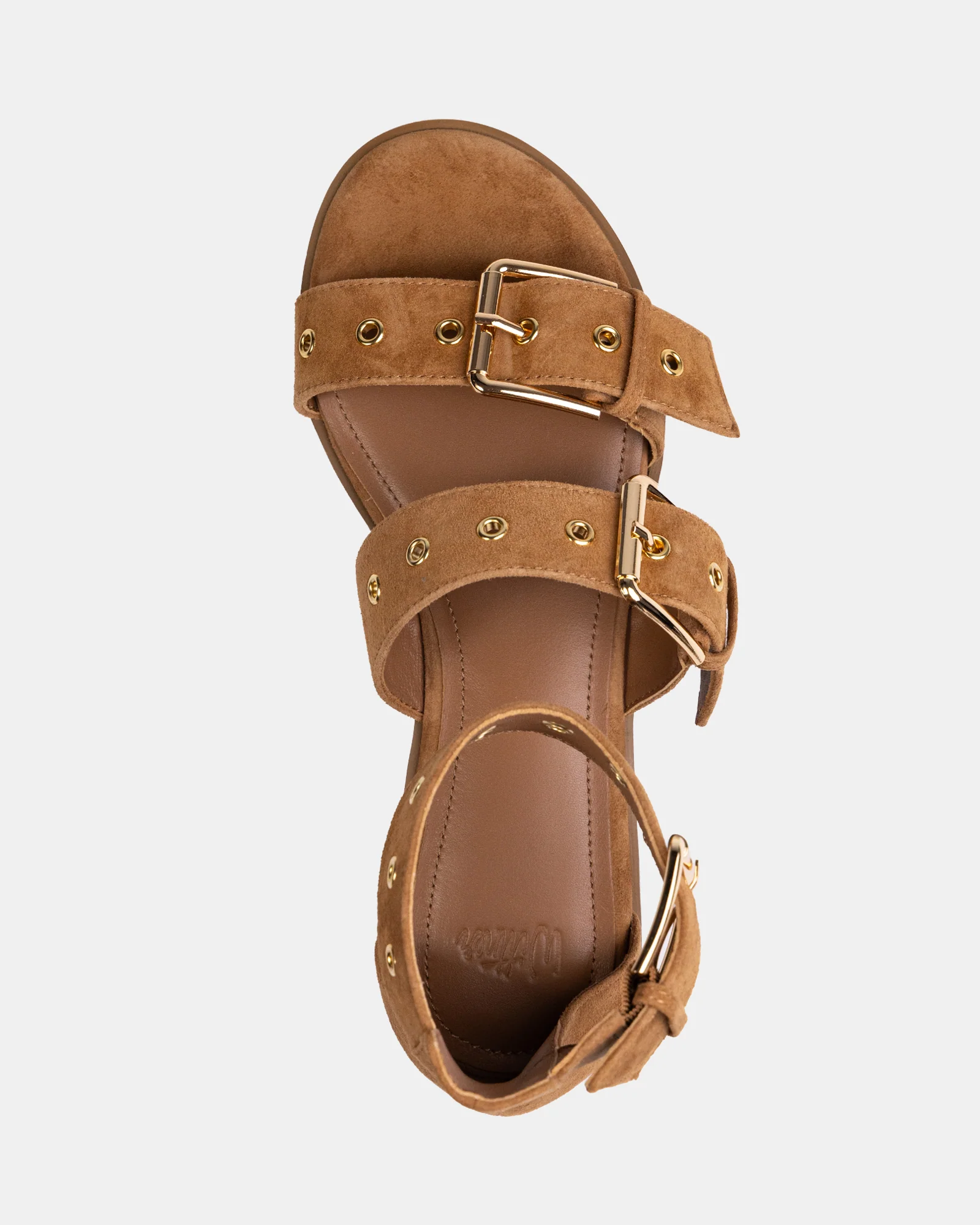 Elyssa Burnt Almond Suede Leather Sandal - Image 5