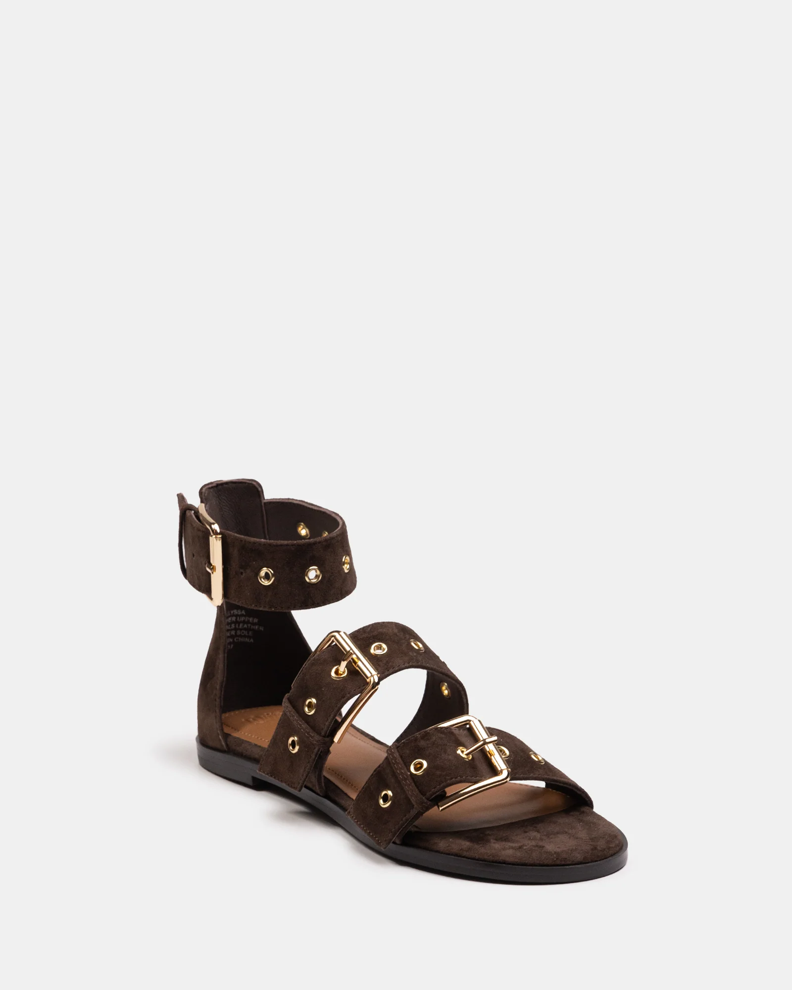 Elyssa Espresso Suede Leather Sandal - Image 2