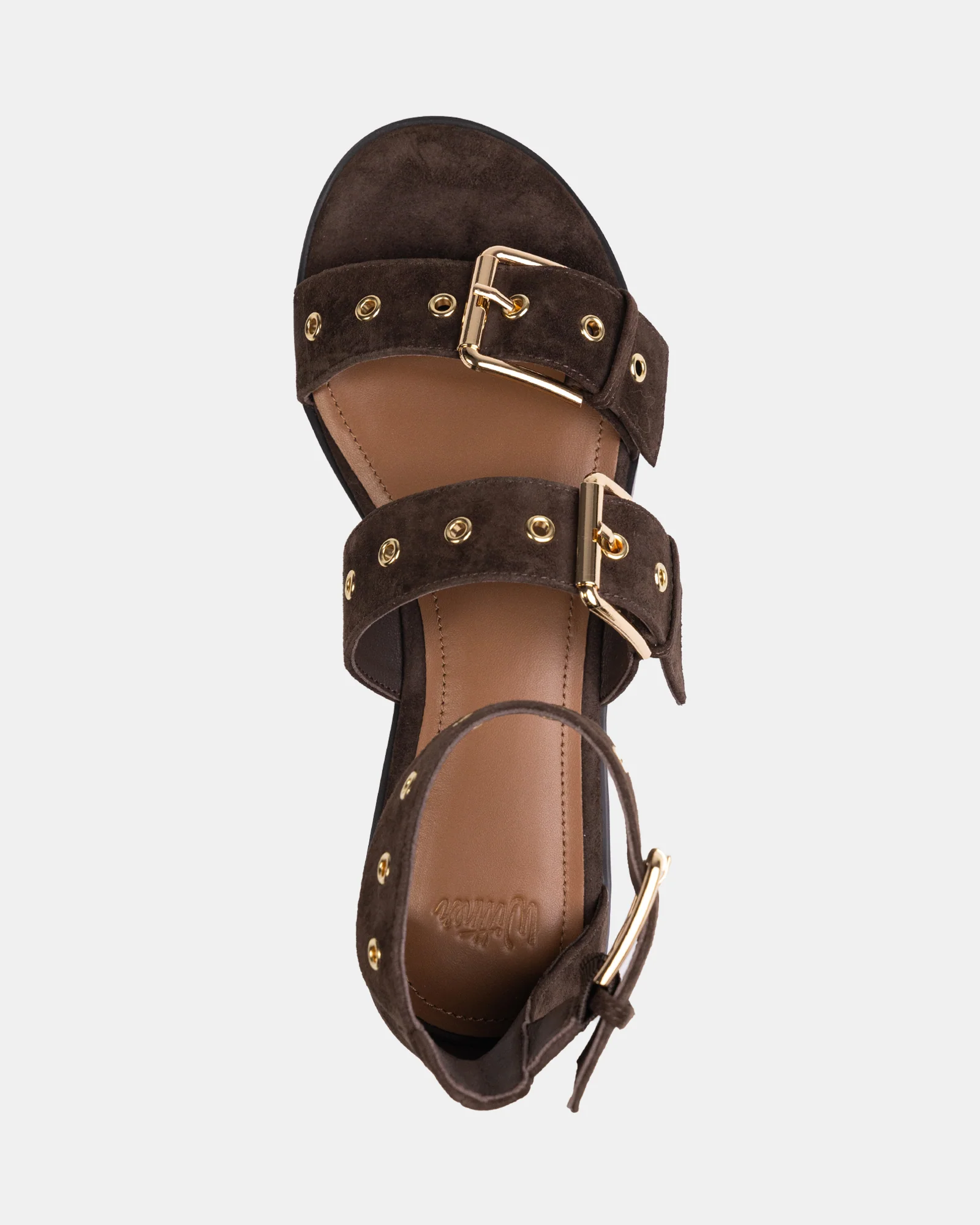 Elyssa Espresso Suede Leather Sandal - Image 5