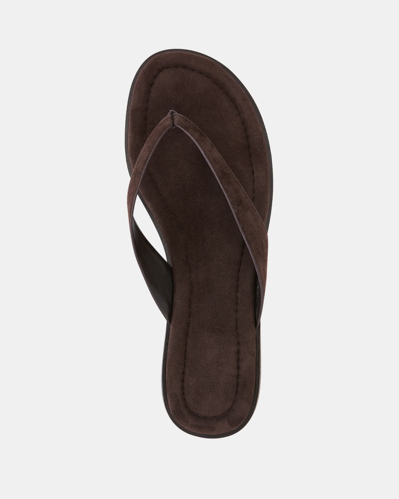 Ethel Espresso Suede Leather Thong - Image 5