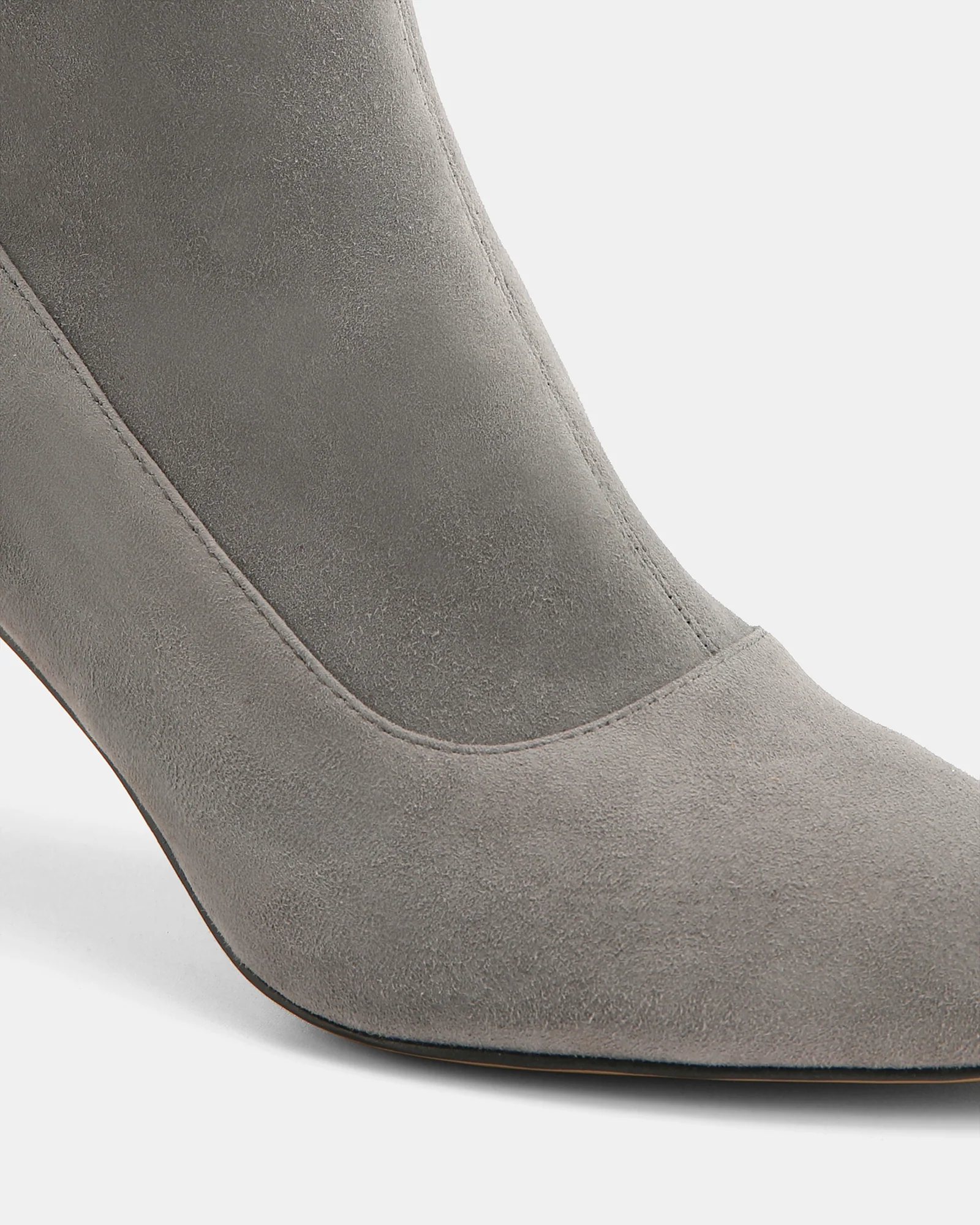 Felix Cement Grey Stretch Suede Leather Ankle Boot - Image 4