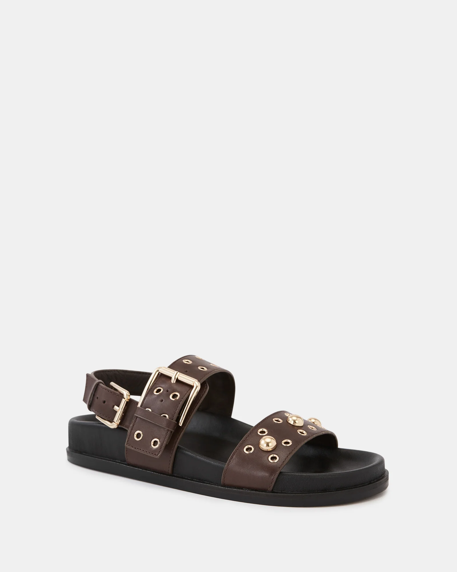 Fifi Espresso Suede Leather Flatform Sandal - Image 2
