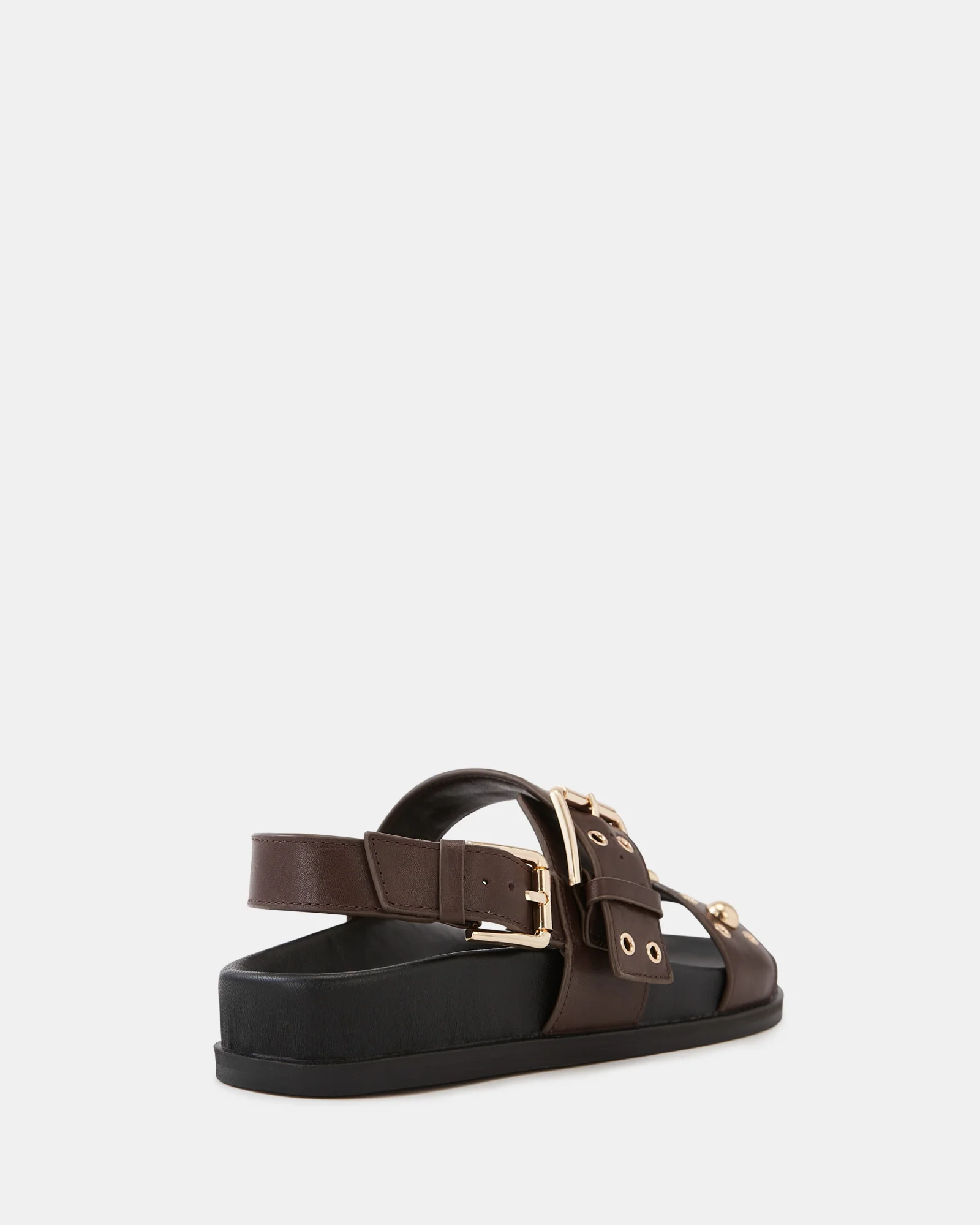 Fifi Espresso Suede Leather Flatform Sandal - Image 4