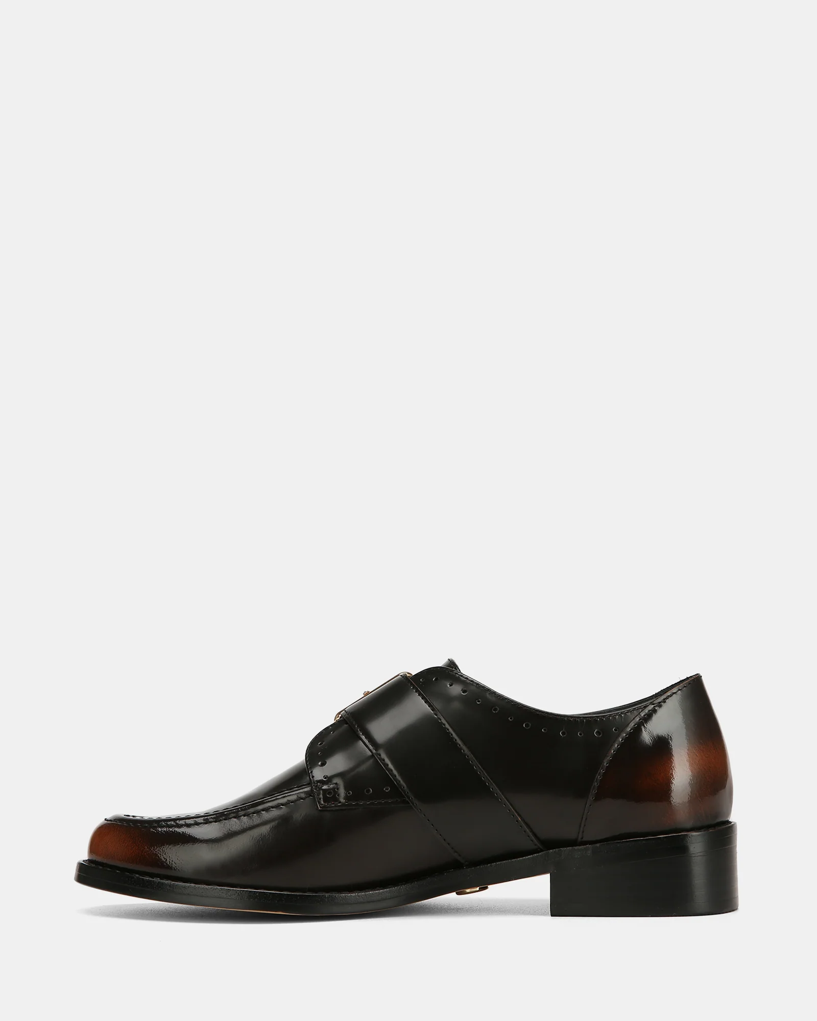 Fredi Dark Brown Leather Monk Strap Loafer - Image 7