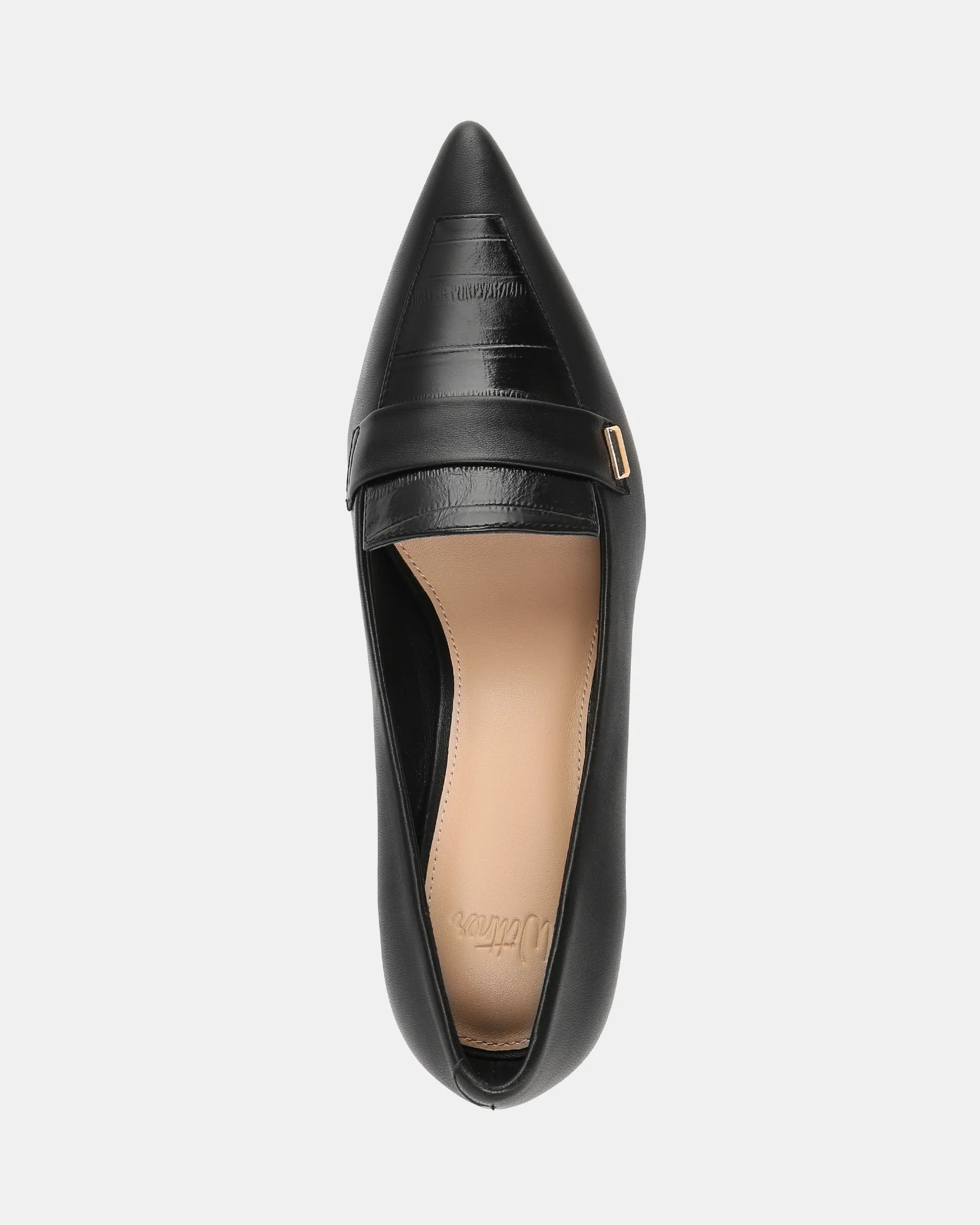 Gabby Black Leather Pump - Image 5