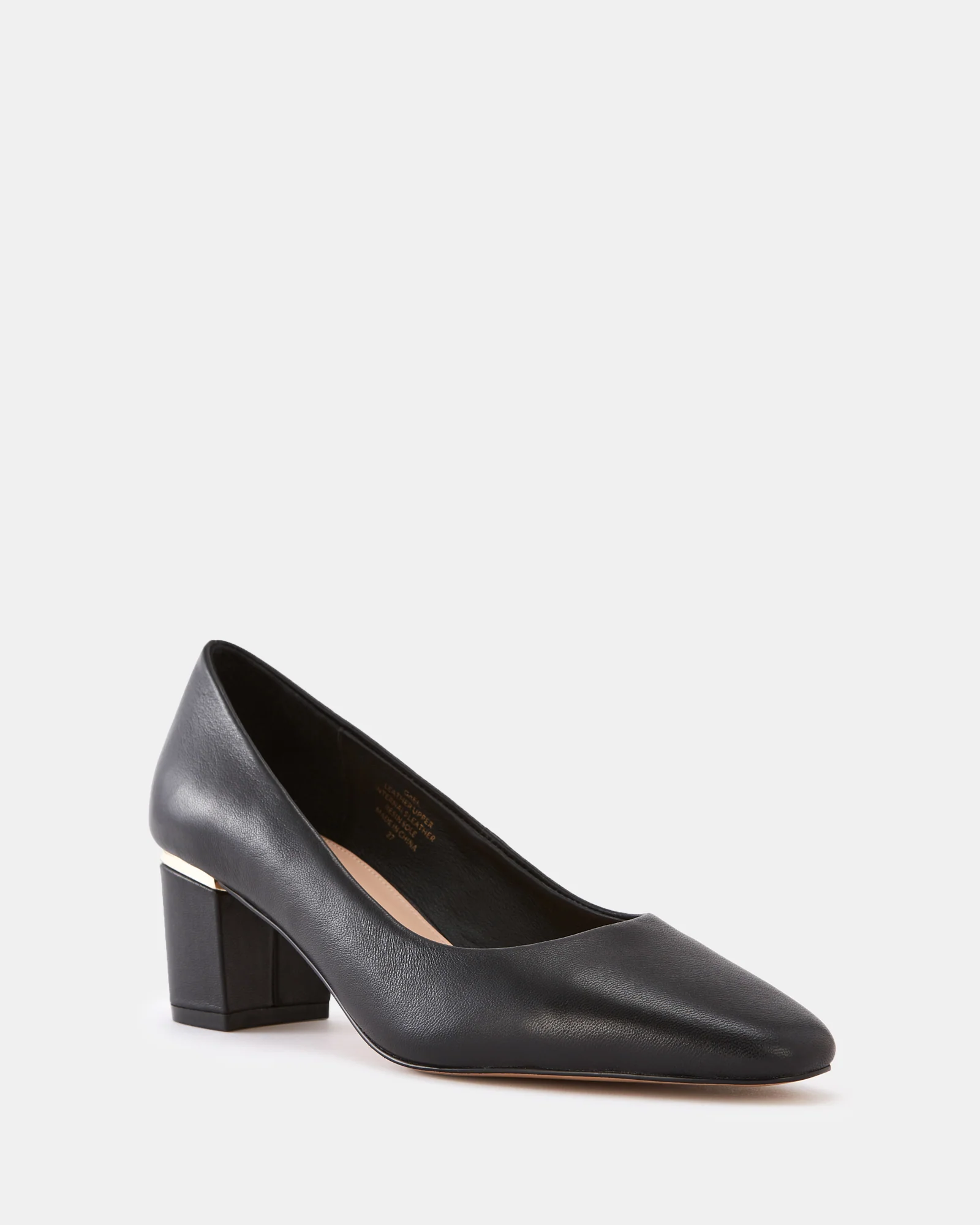 Gael Black Leather Pump - Image 2