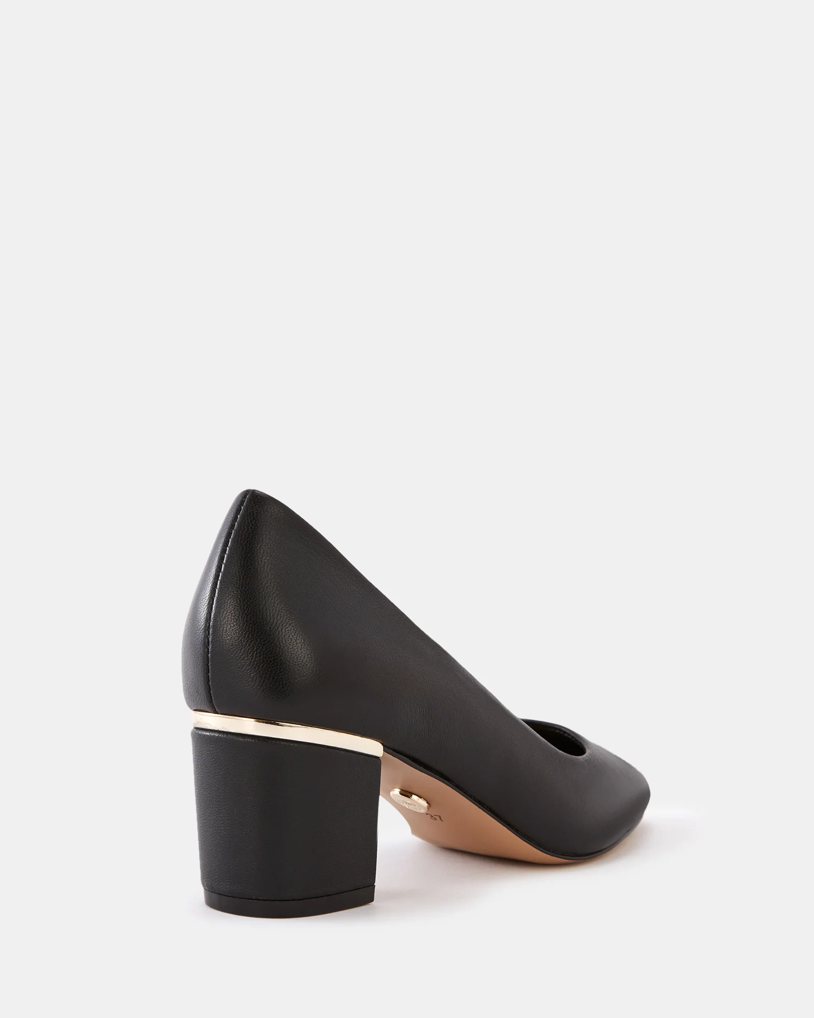 Gael Black Leather Pump - Image 4
