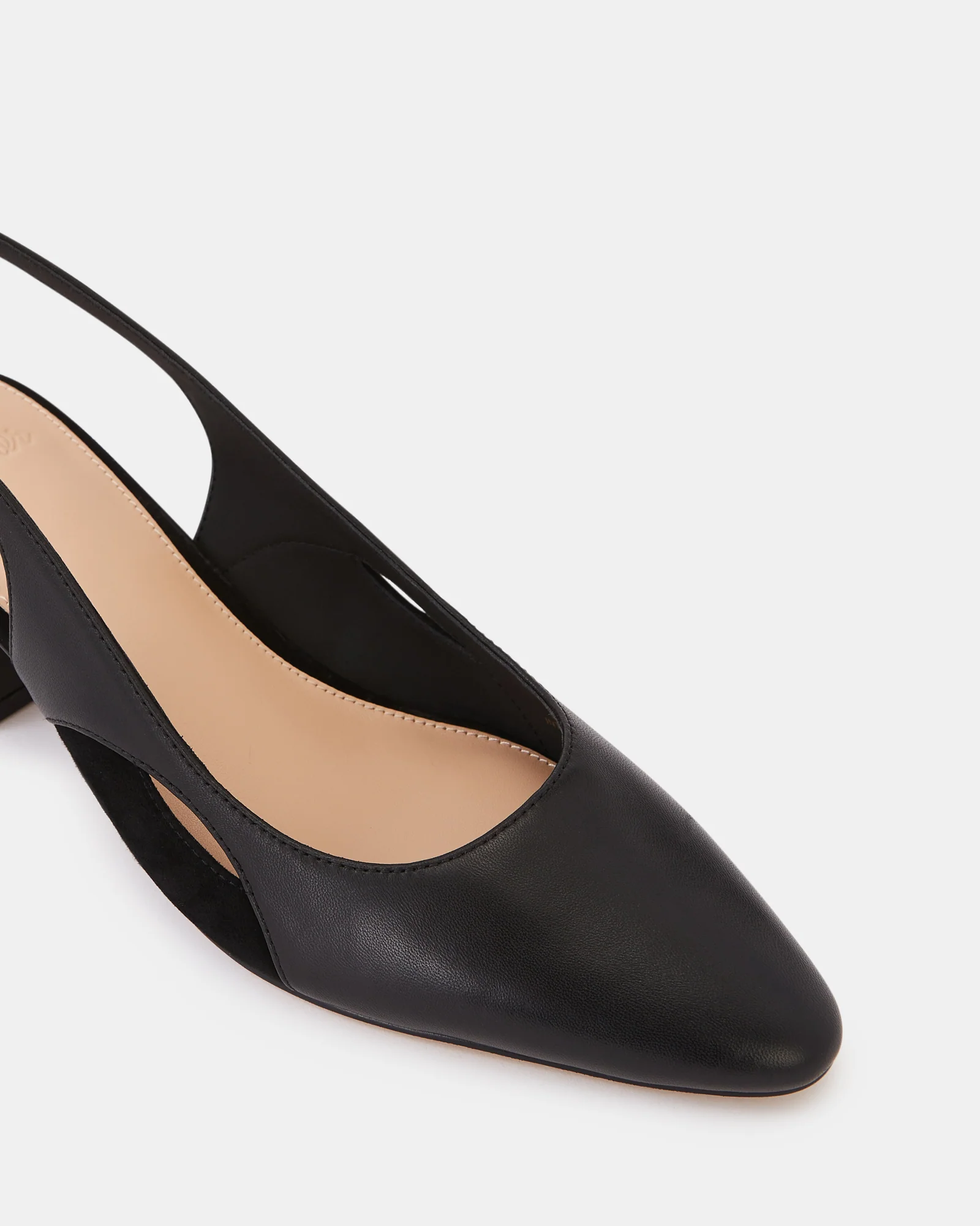 Gisela Black Leather Slingback - Image 3