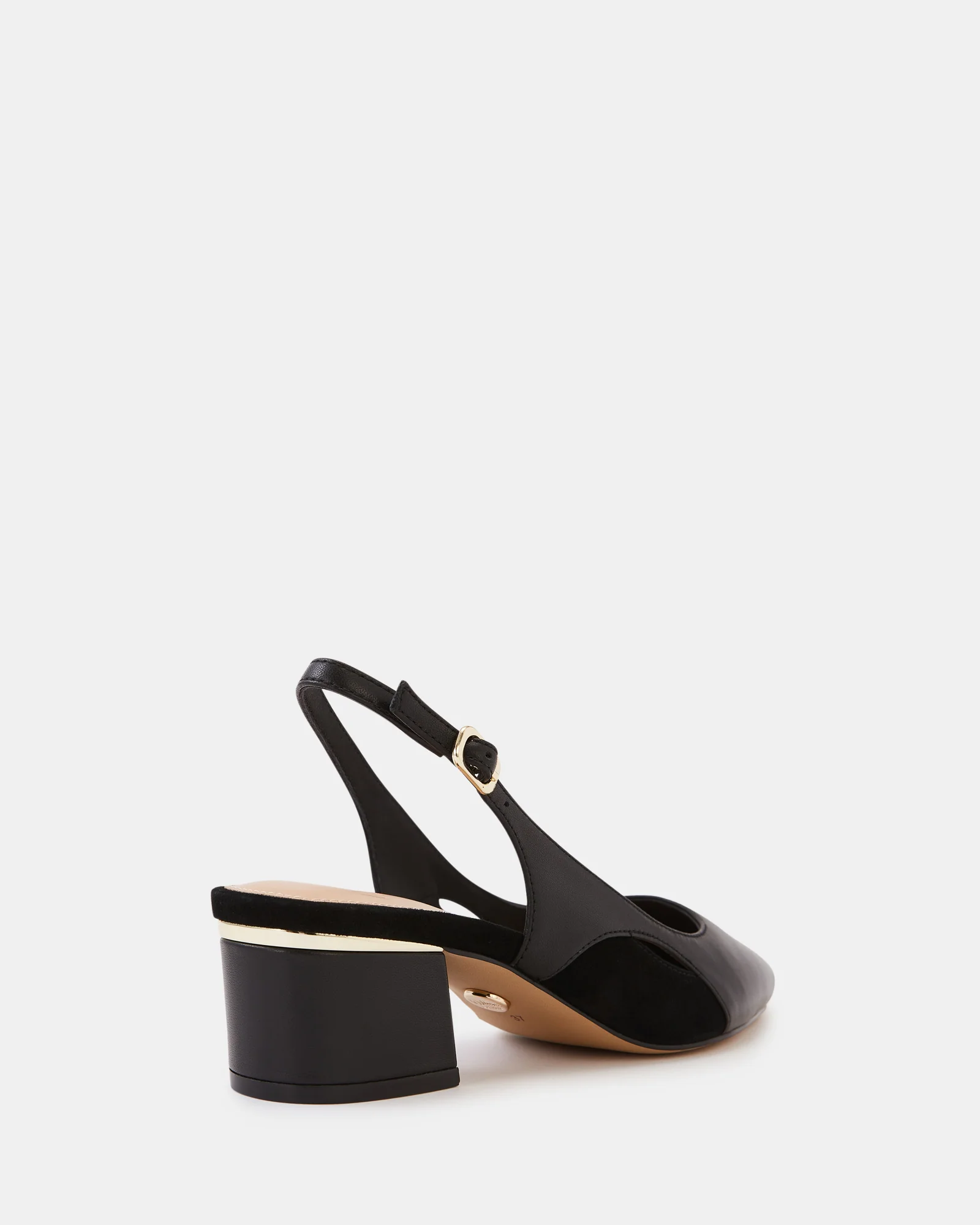 Gisela Black Leather Slingback - Image 4